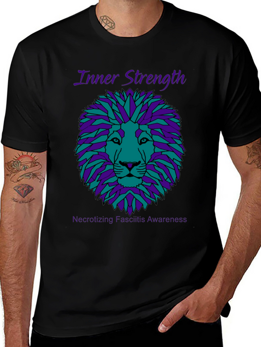 Inner Strength Lion Graphic Tee - Necrotizing Fasciitis Awareness