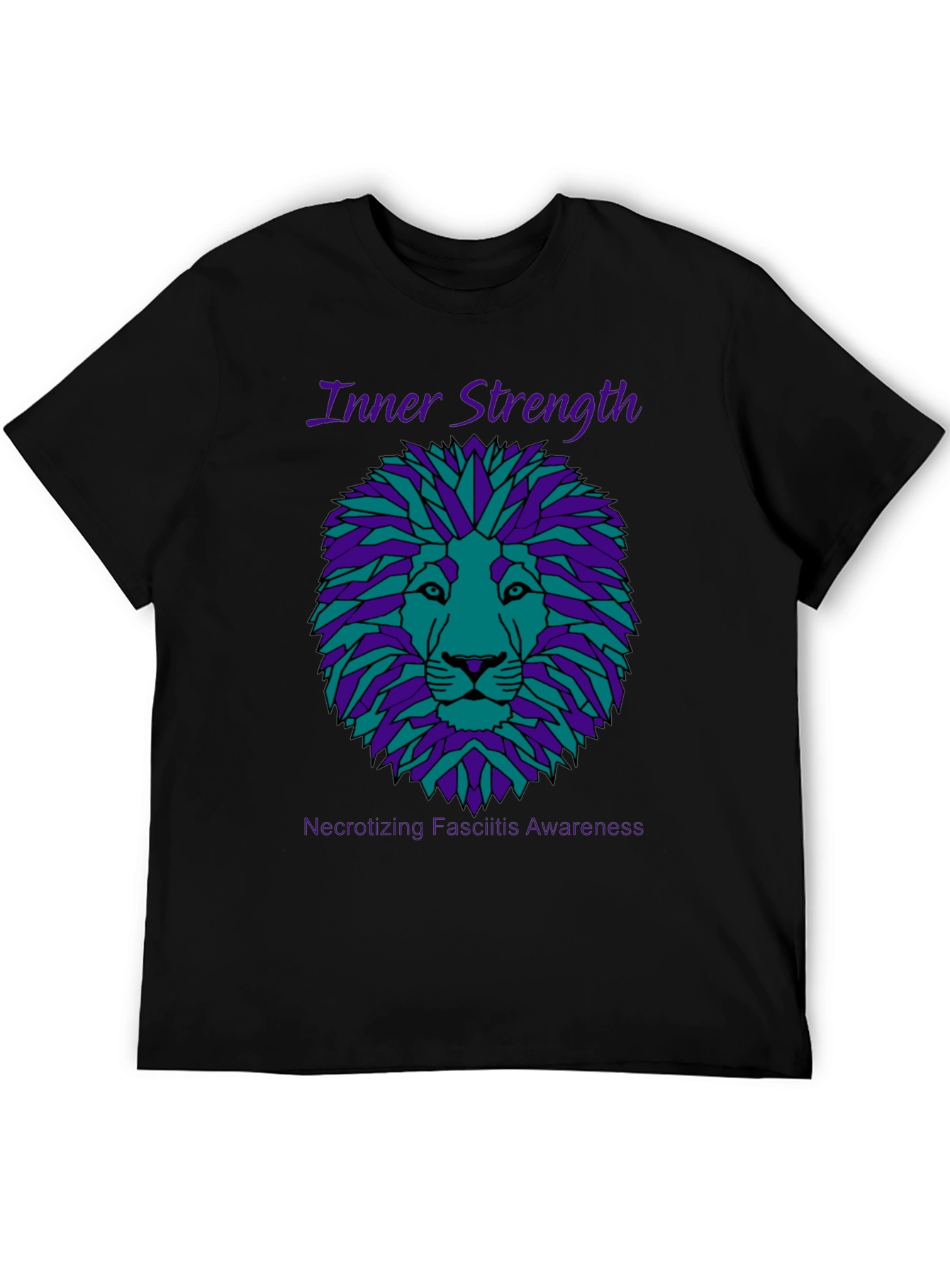 Inner Strength Lion Graphic Tee - Necrotizing Fasciitis Awareness