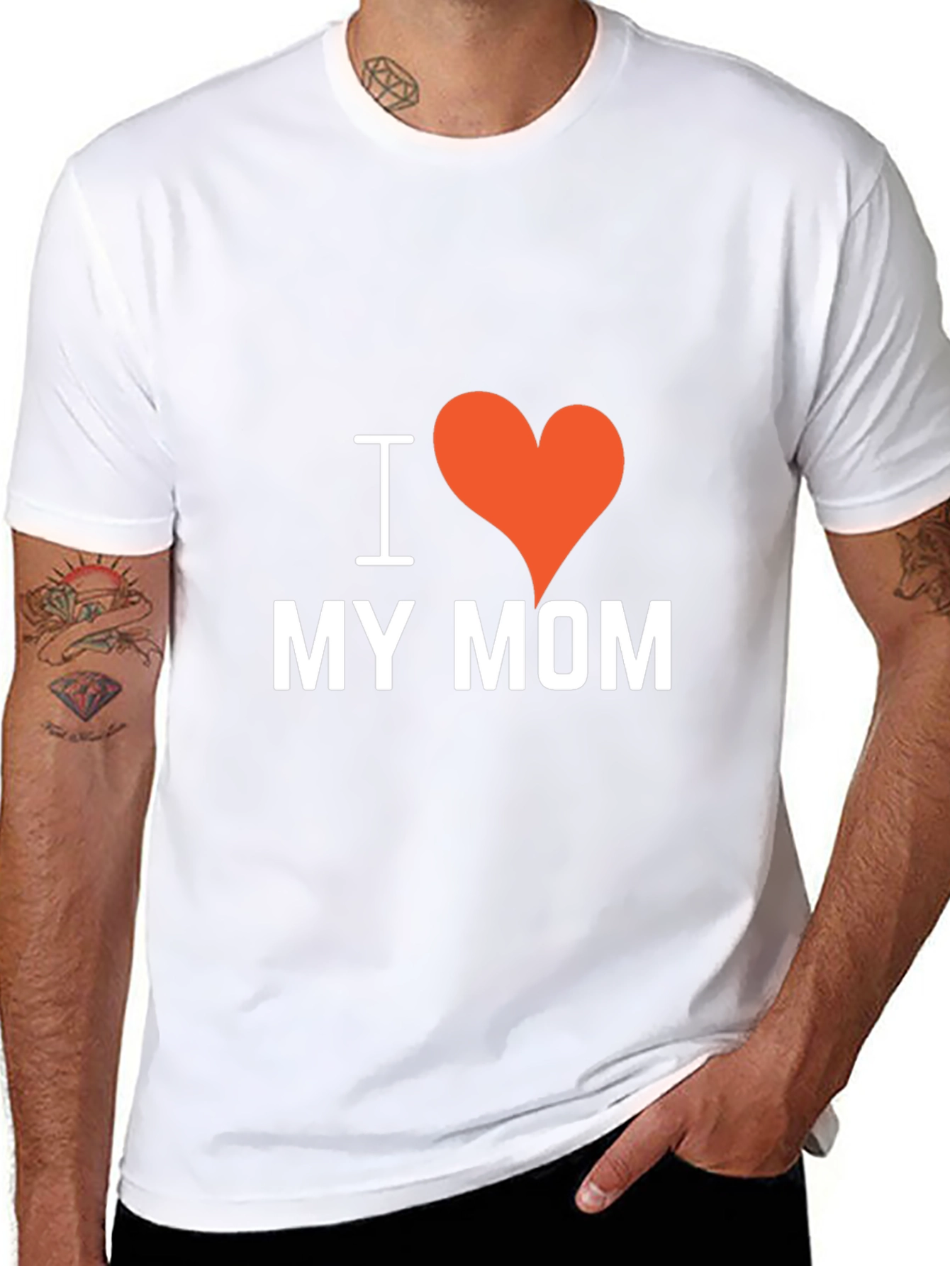 I Heart My Mom Black T-Shirt