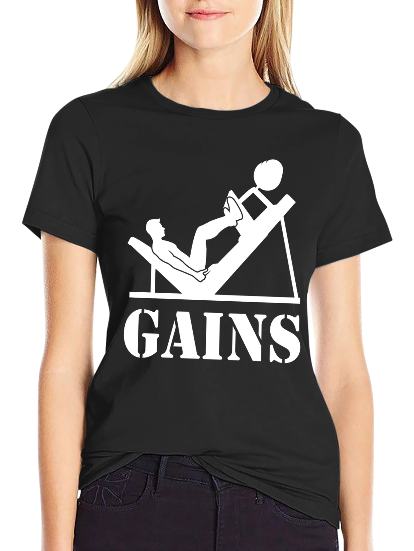 Gains T-Shirt - Weightlifting Gym Apparel