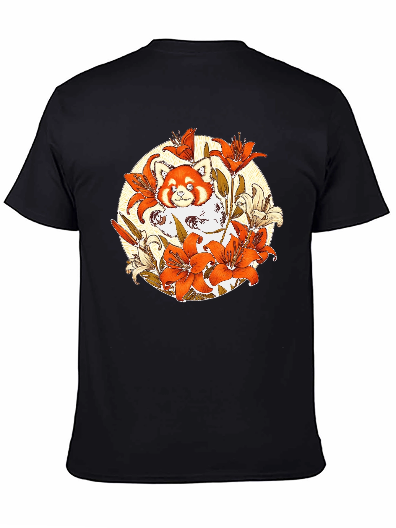Red Panda Lily Graphic Tee