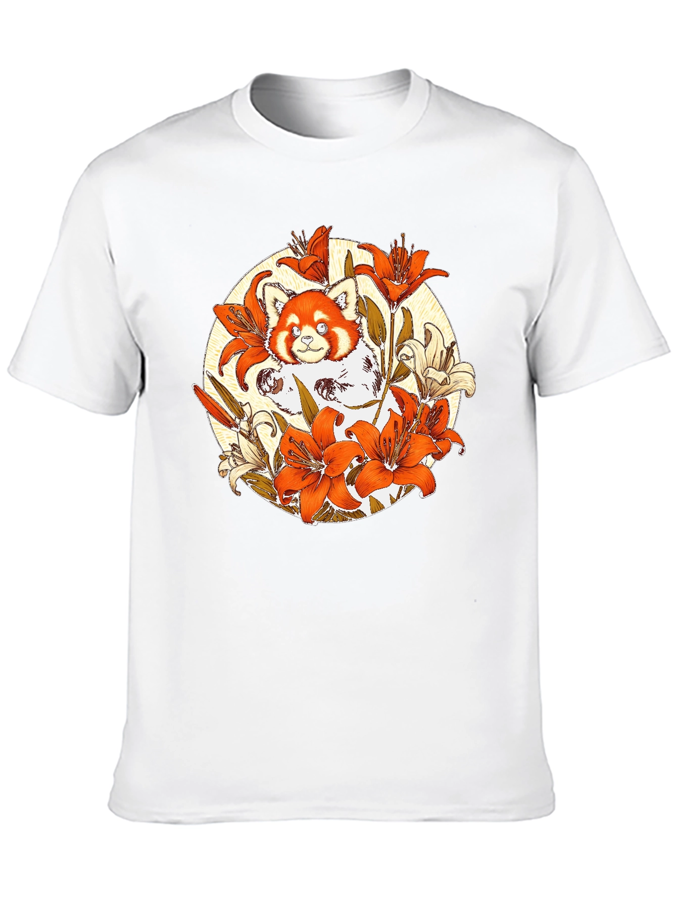 Red Panda Lily Graphic Tee