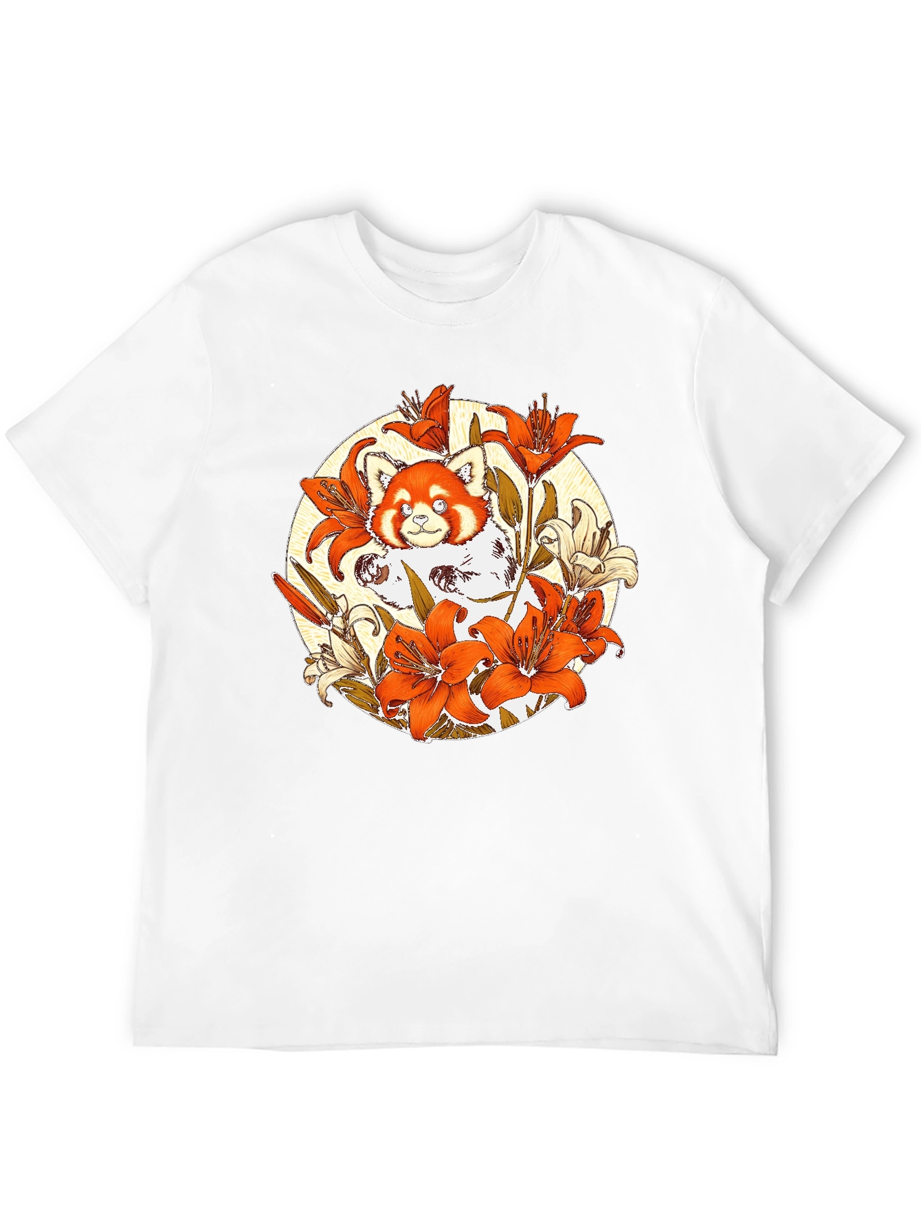 Red Panda Lily Graphic Tee