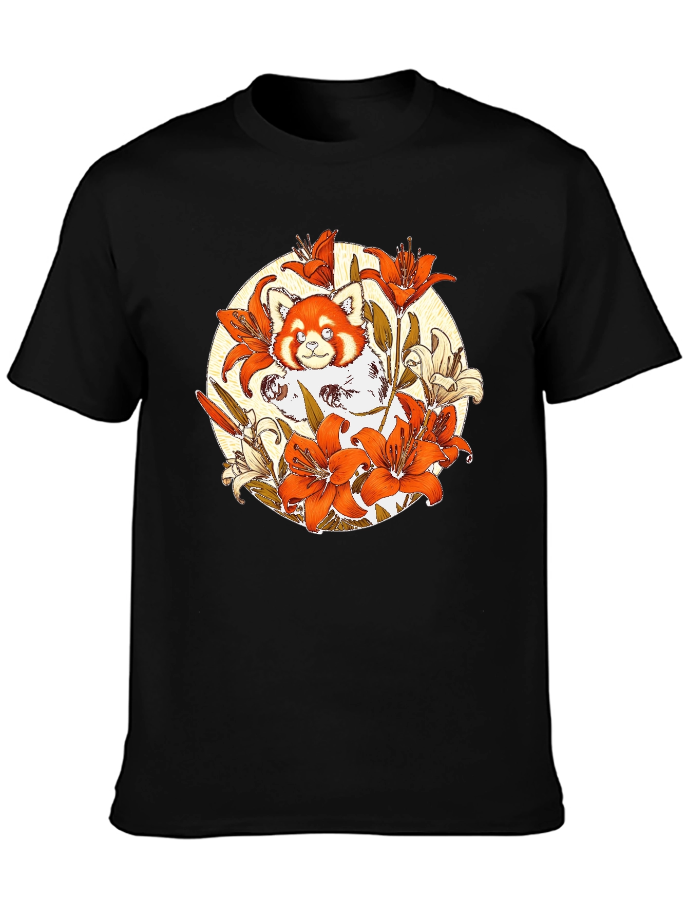 Red Panda Lily Graphic Tee