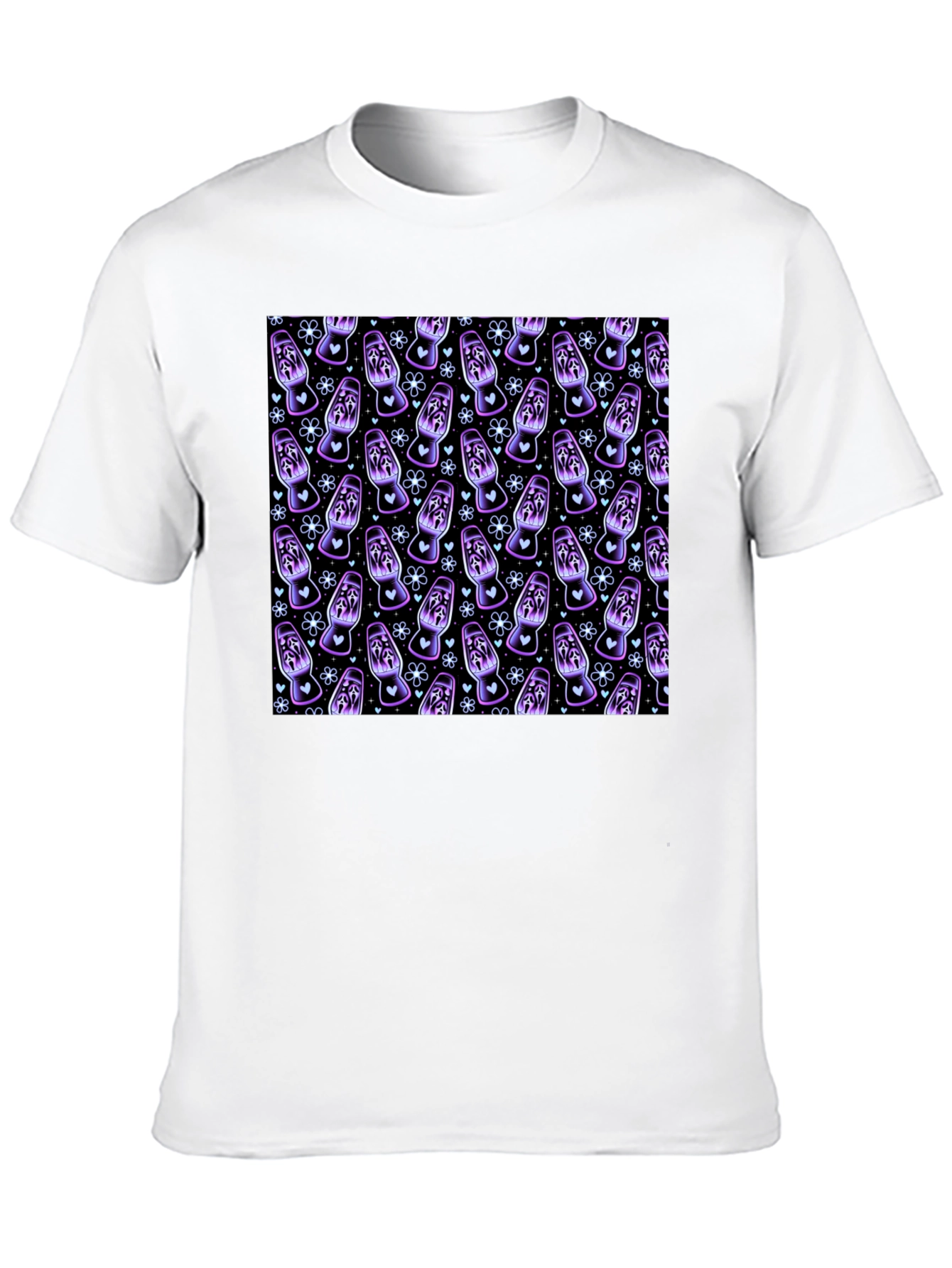 Ghost Face Lava Lamp Patterned T-Shirt