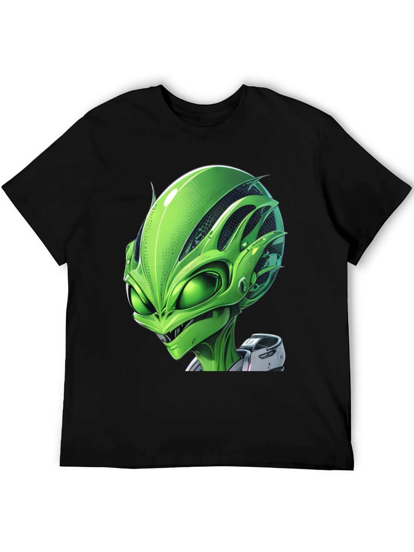 Alien Graphic Tee - Black Crew Neck