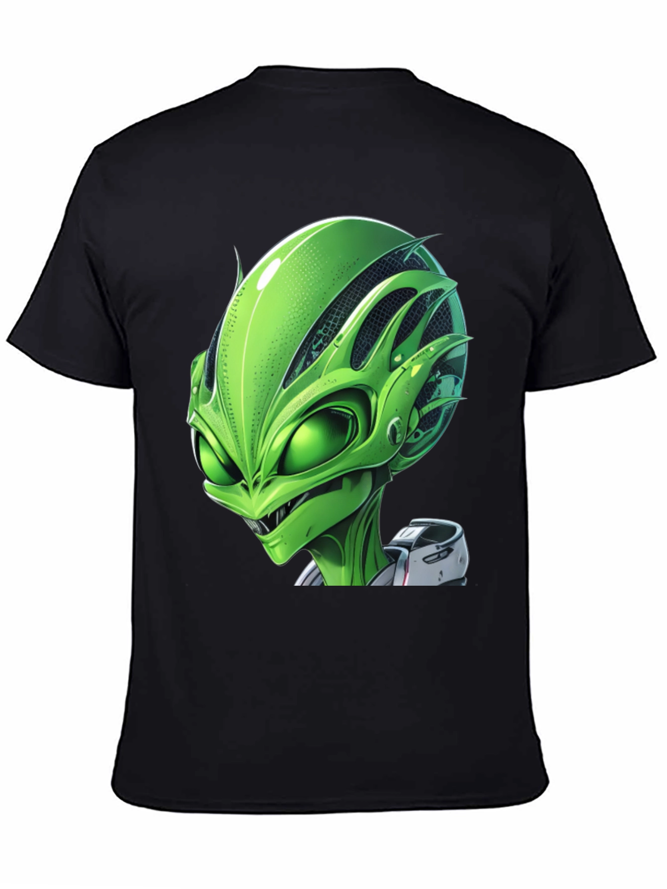 Alien Graphic Tee - Black Crew Neck