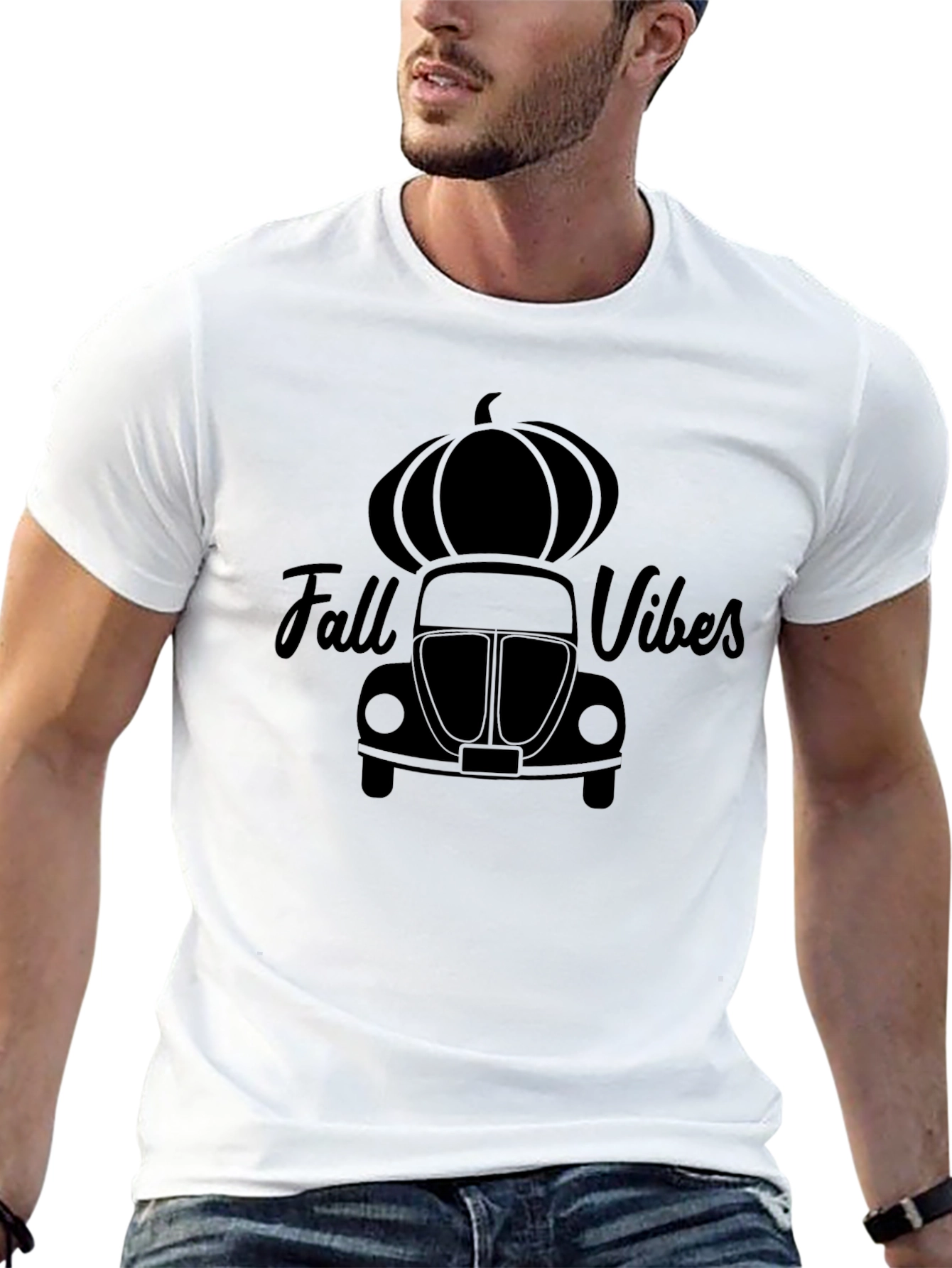 Fall Vibes Pumpkin Car T-Shirt