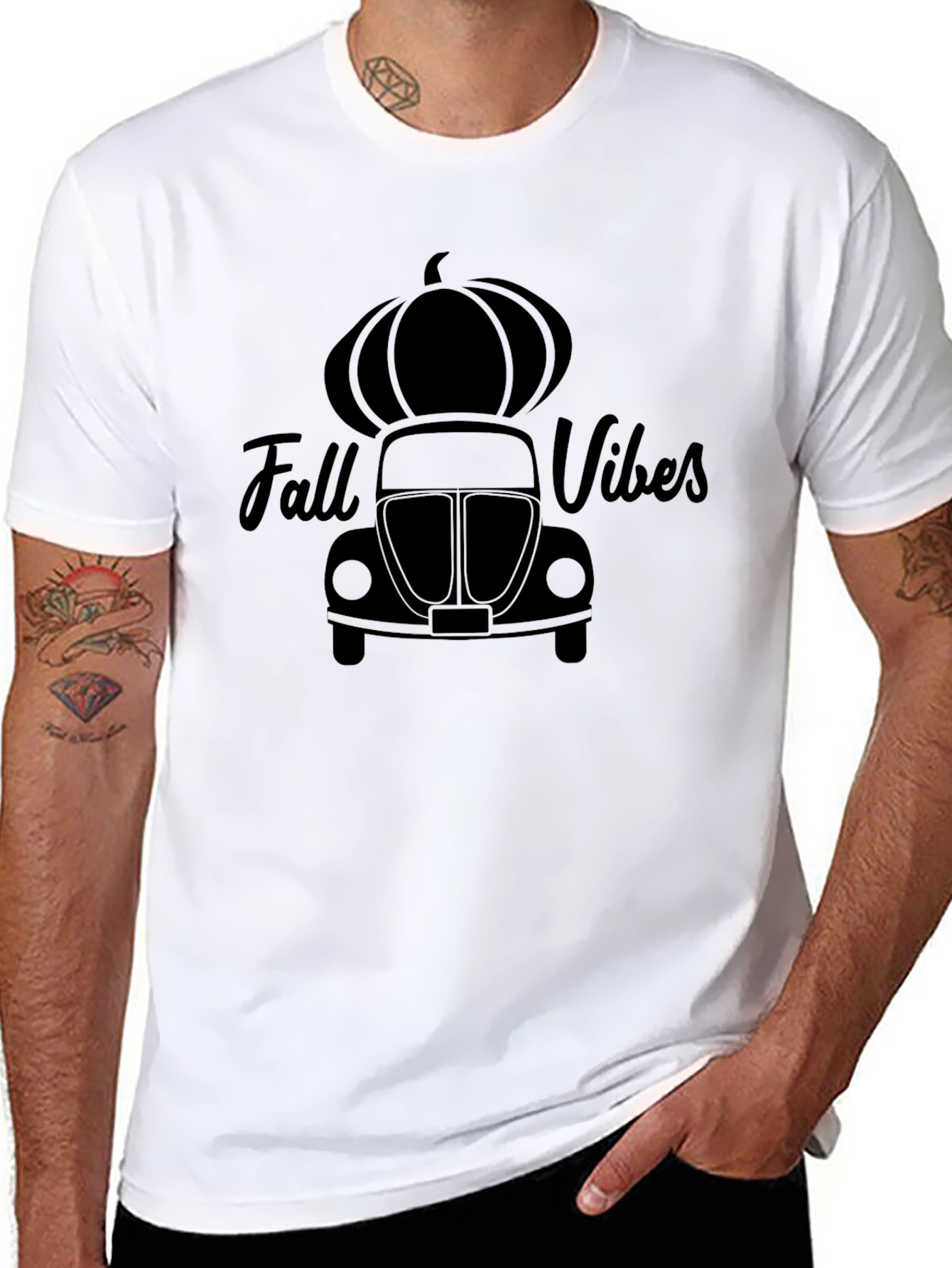 Fall Vibes Pumpkin Car T-Shirt
