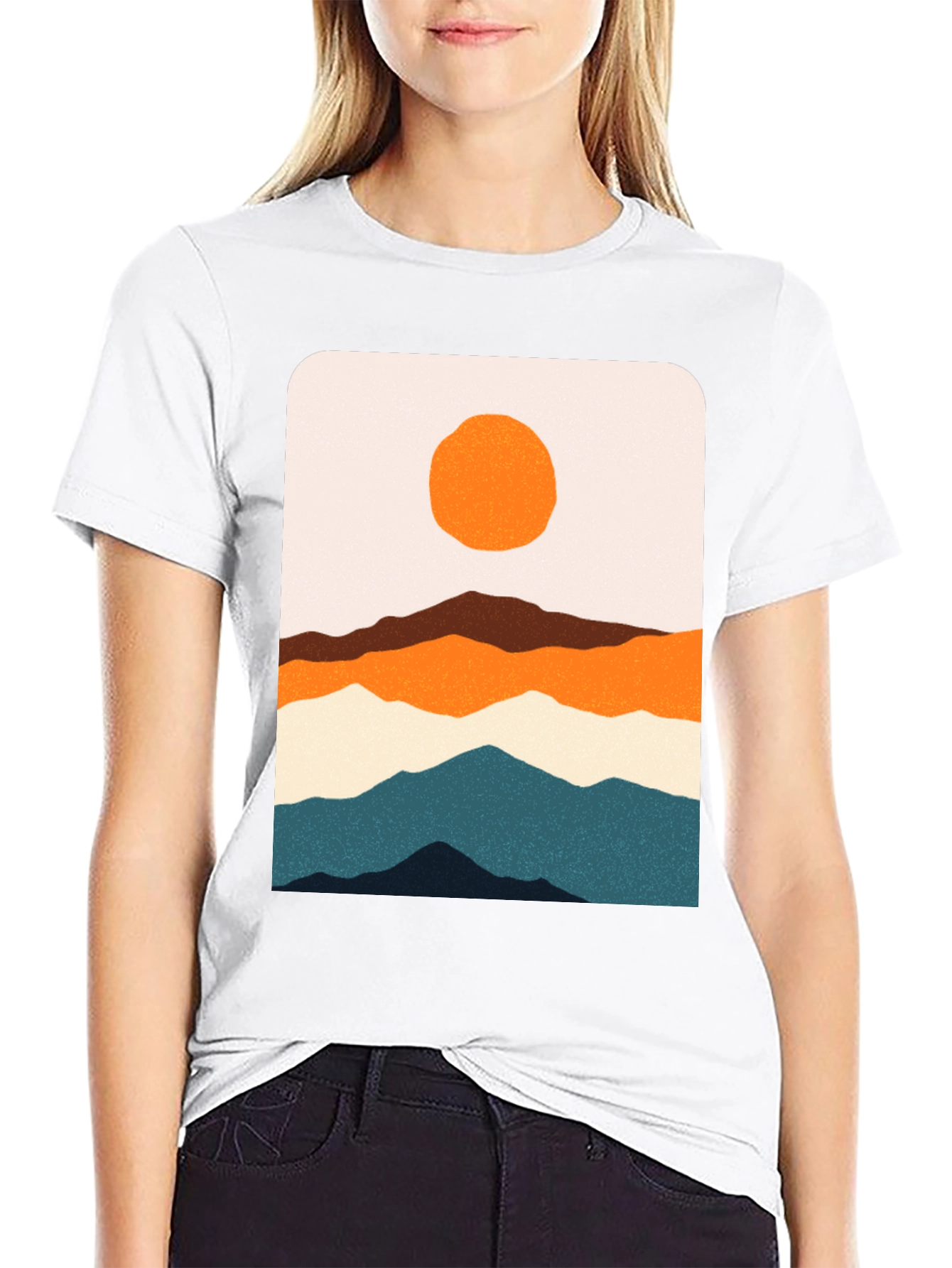Mountainscape Graphic Tee - Artistic Landscape Design