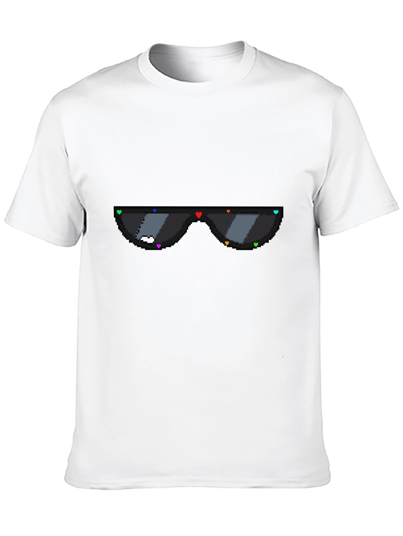 Pixel Heart Sunglasses Graphic Tee - Black