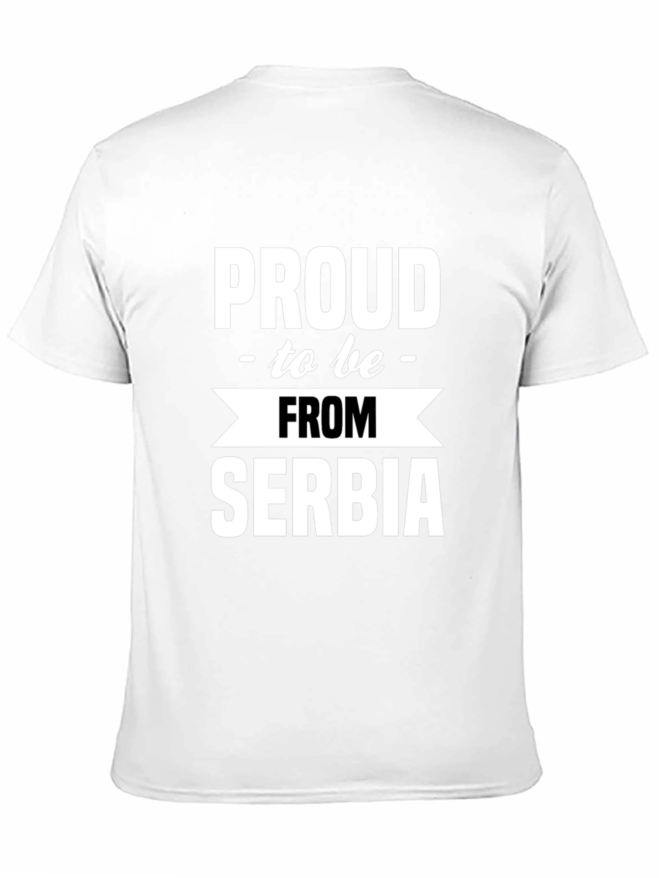 Proud to be From Serbia Black T-Shirt