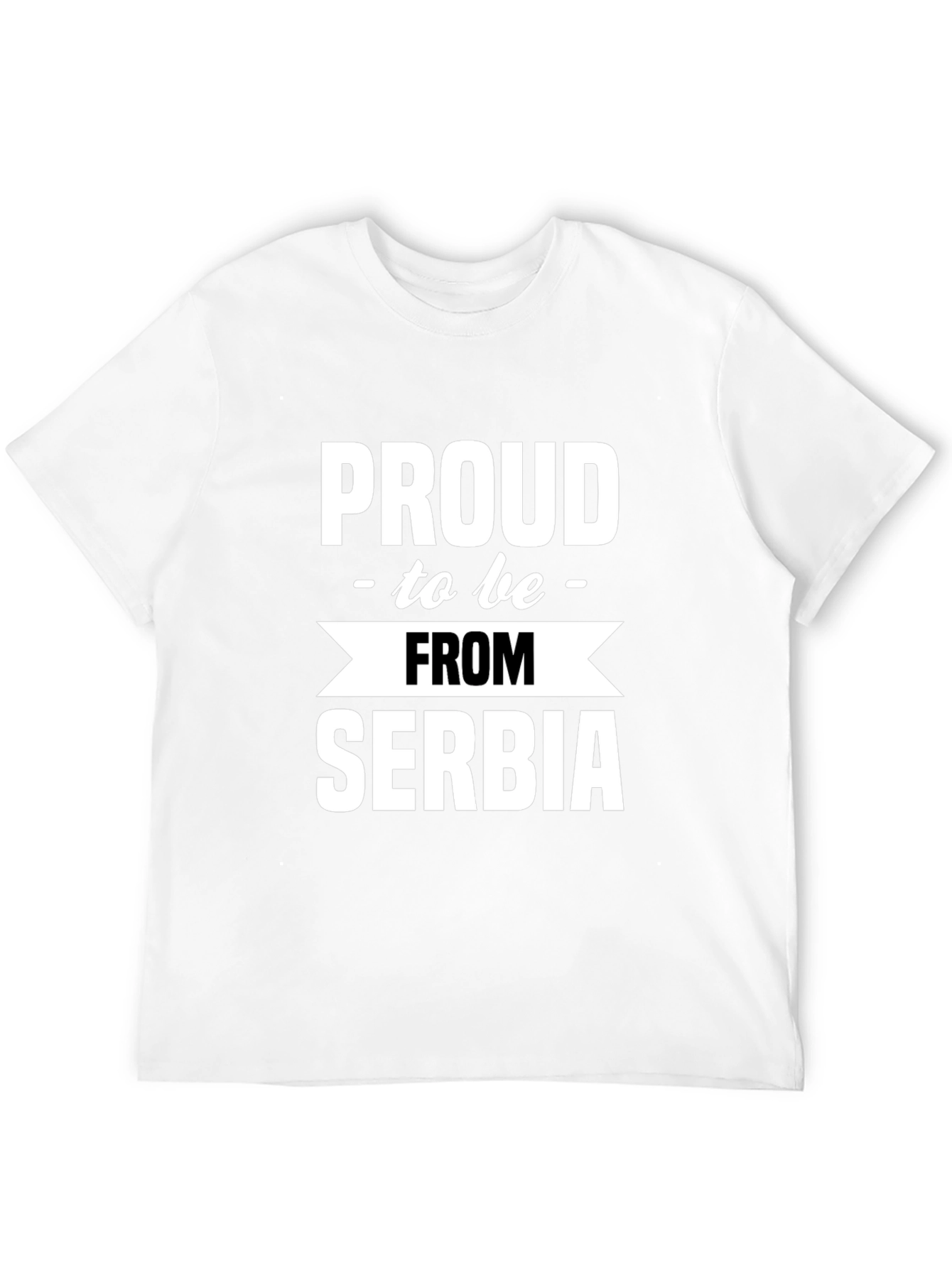 Proud to be From Serbia Black T-Shirt