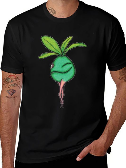 Radish Character Graphic Tee - Casual Comfort