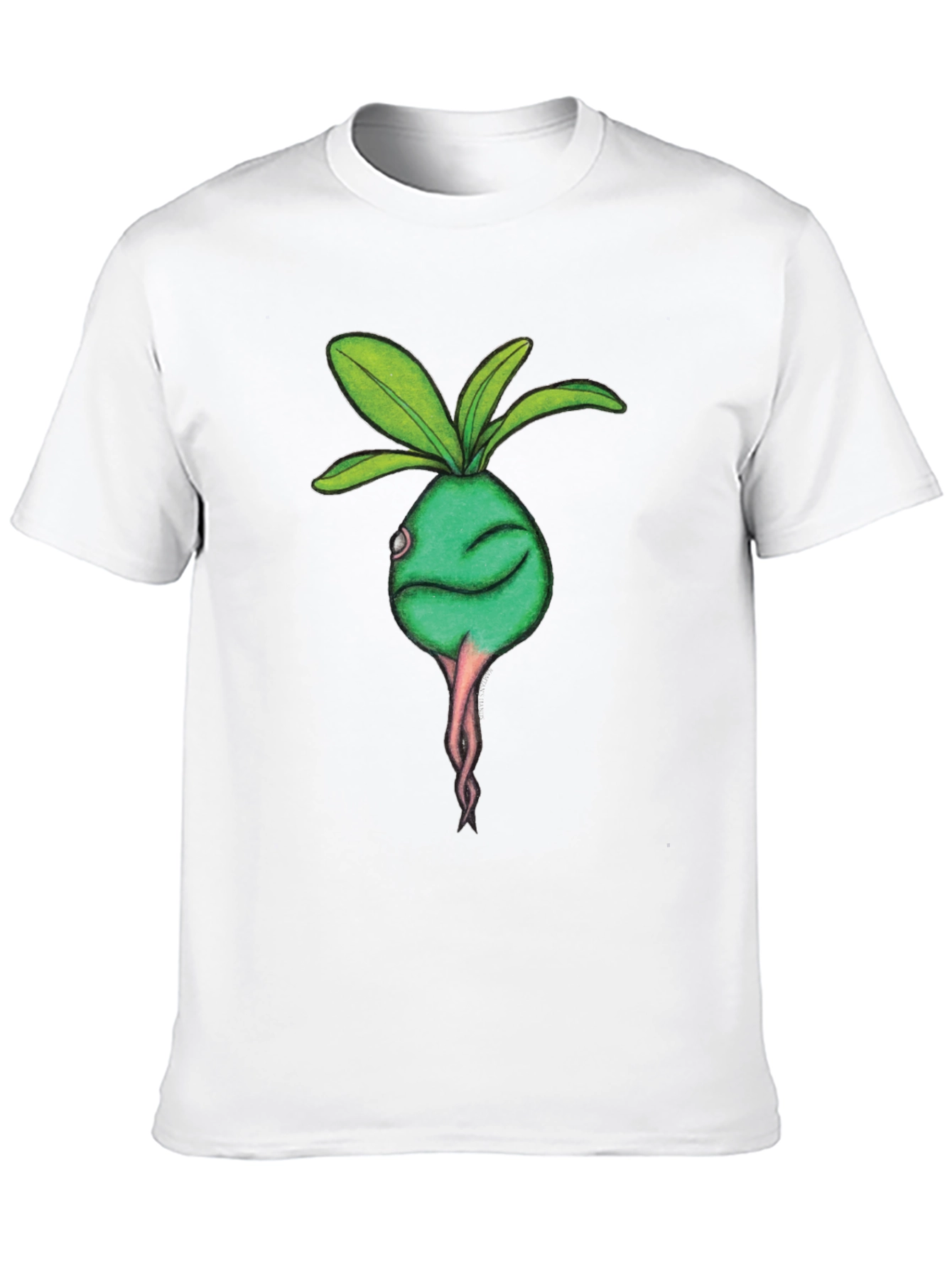 Radish Character Graphic Tee - Casual Comfort