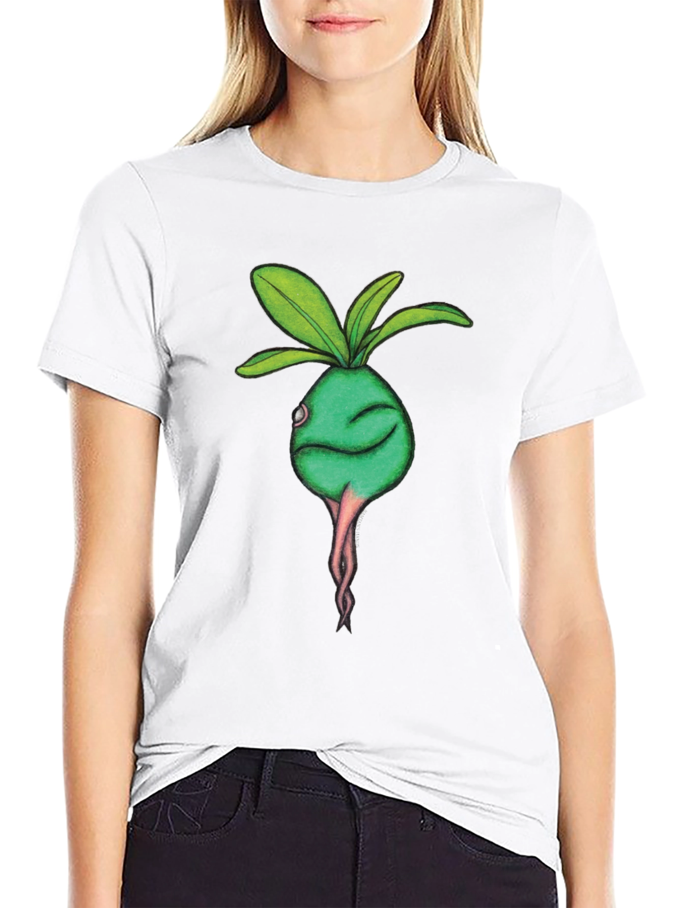 Radish Character Graphic Tee - Casual Comfort