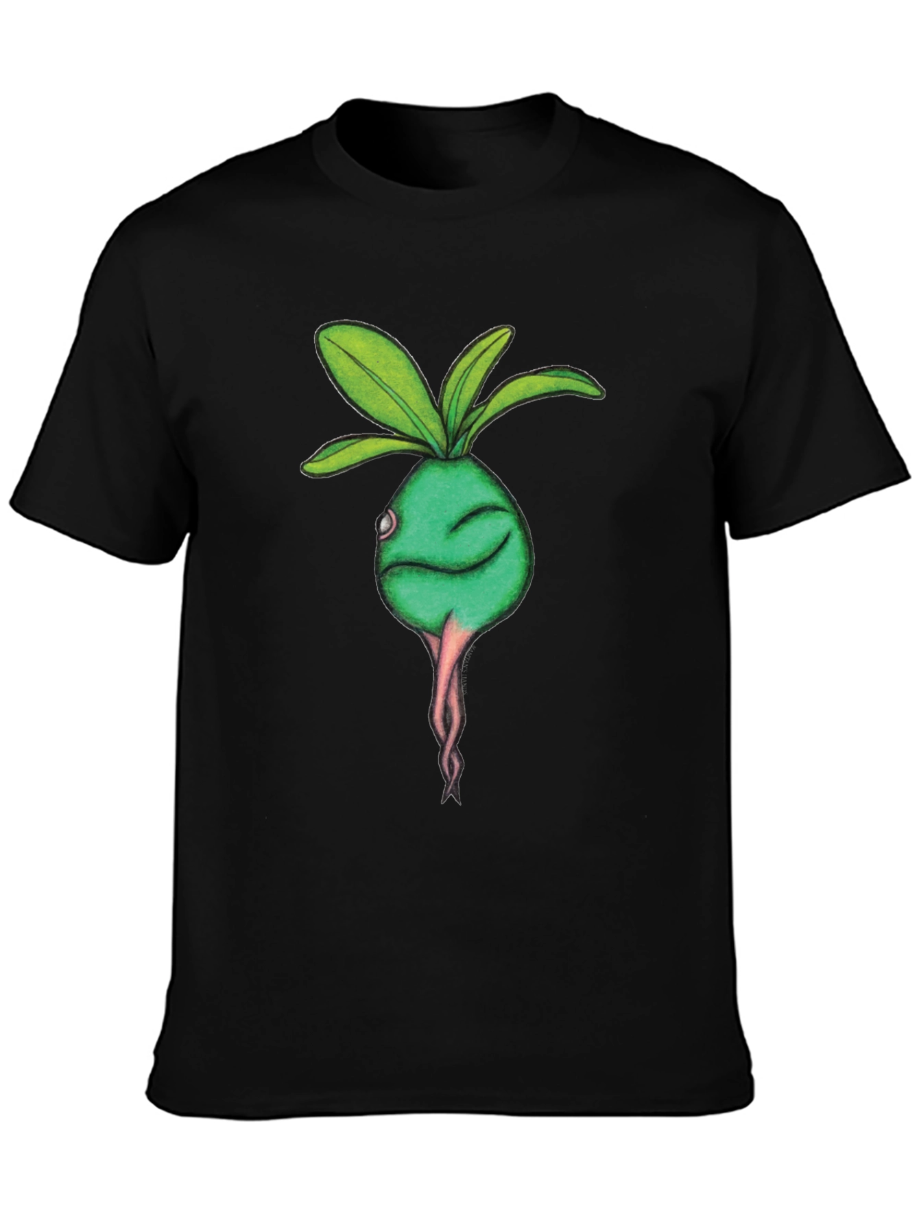 Radish Character Graphic Tee - Casual Comfort