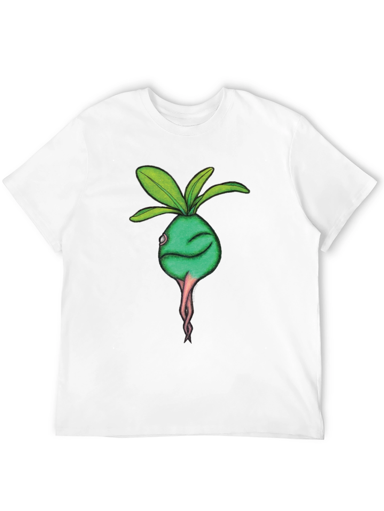 Radish Character Graphic Tee - Casual Comfort
