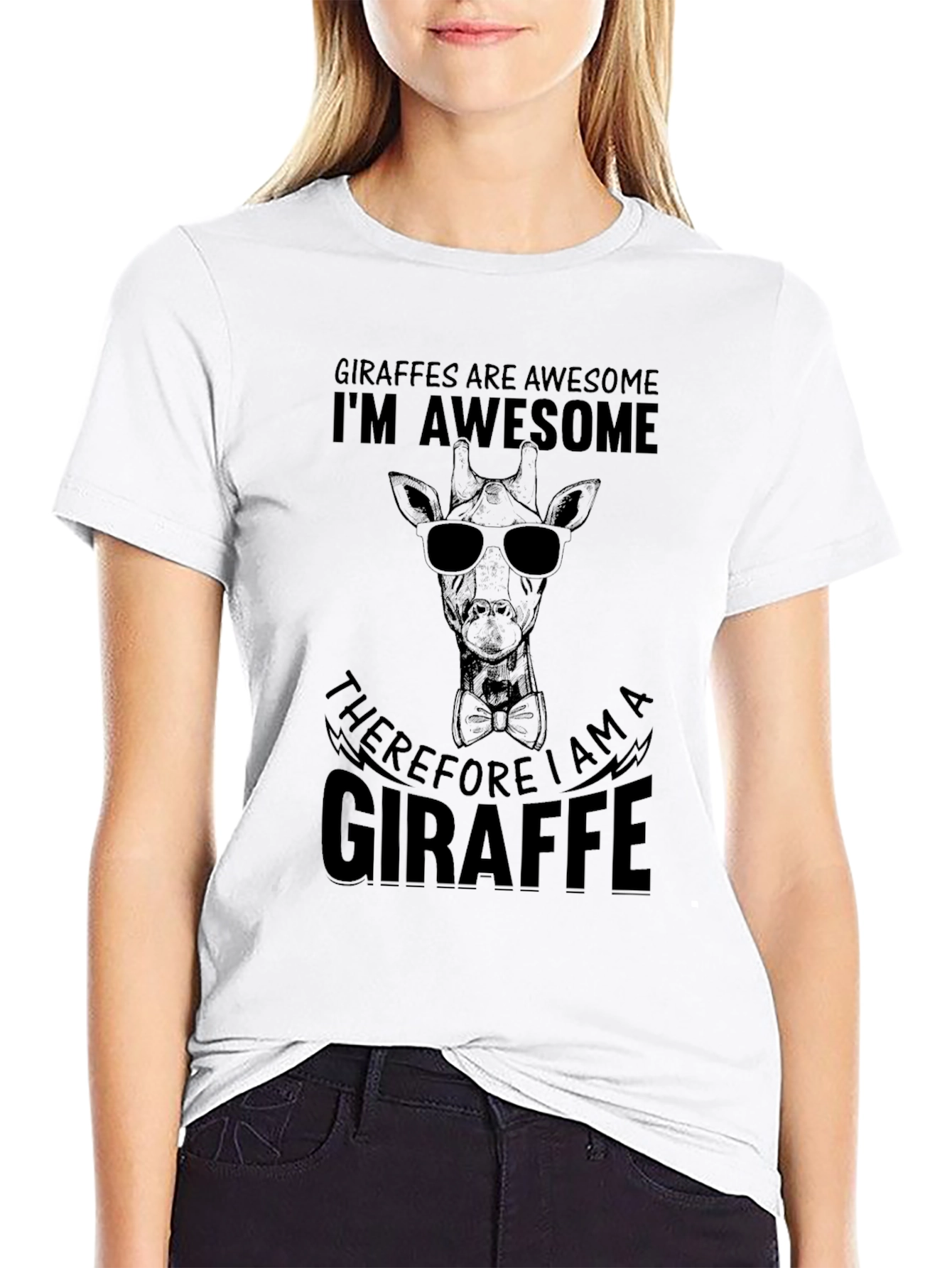 Awesome Giraffe T-Shirt - Black