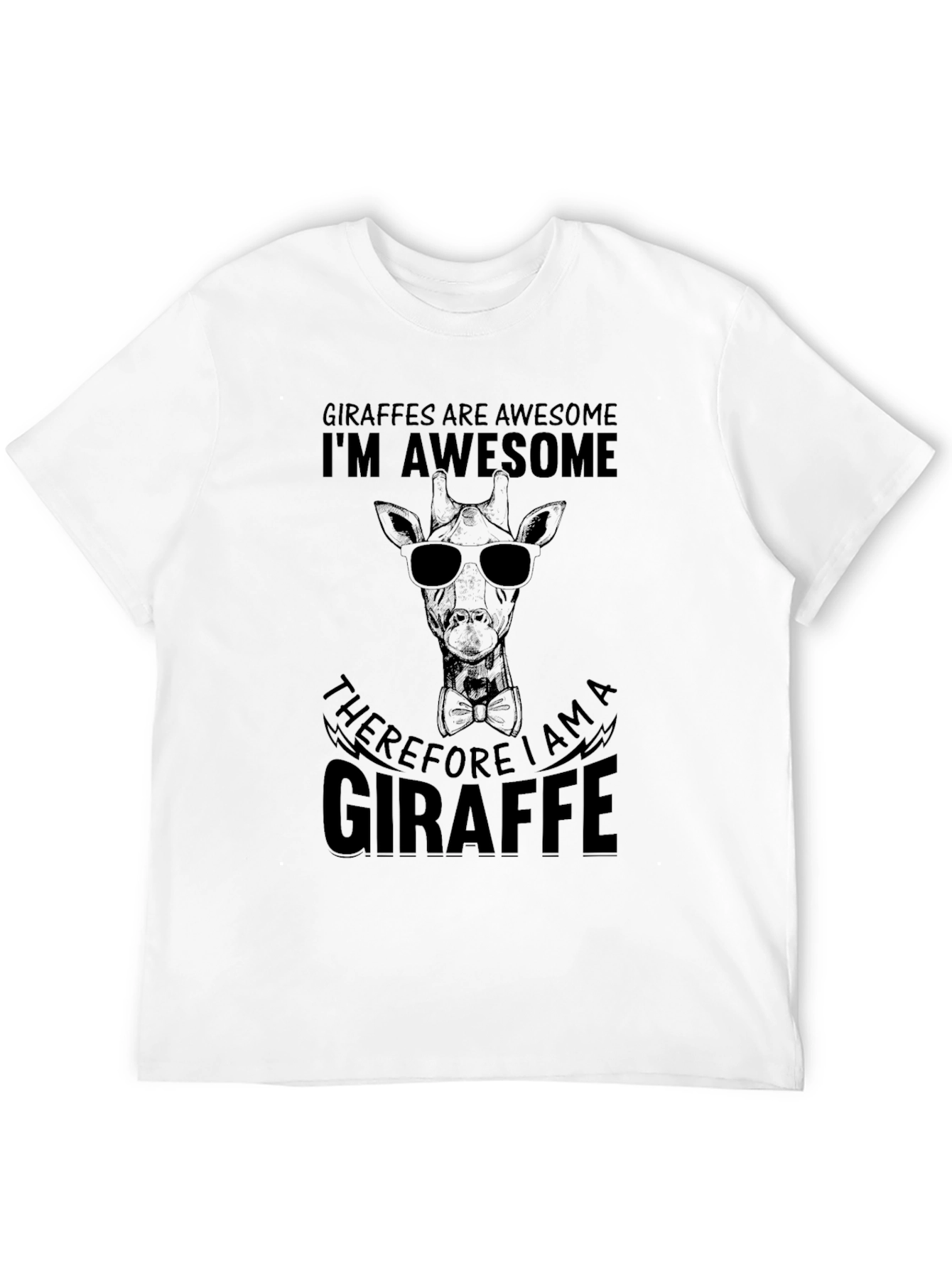 Awesome Giraffe T-Shirt - Black