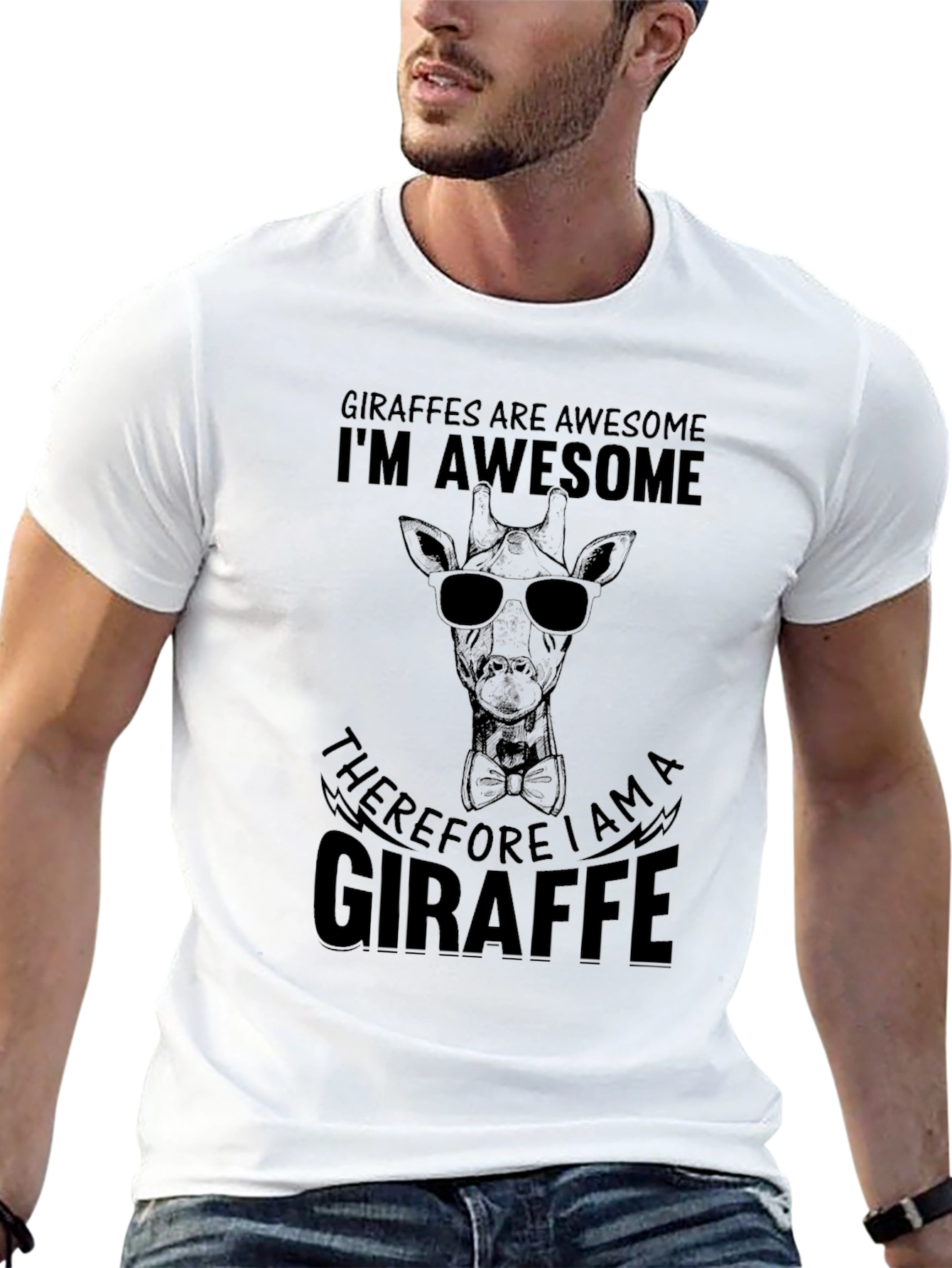 Awesome Giraffe T-Shirt - Black
