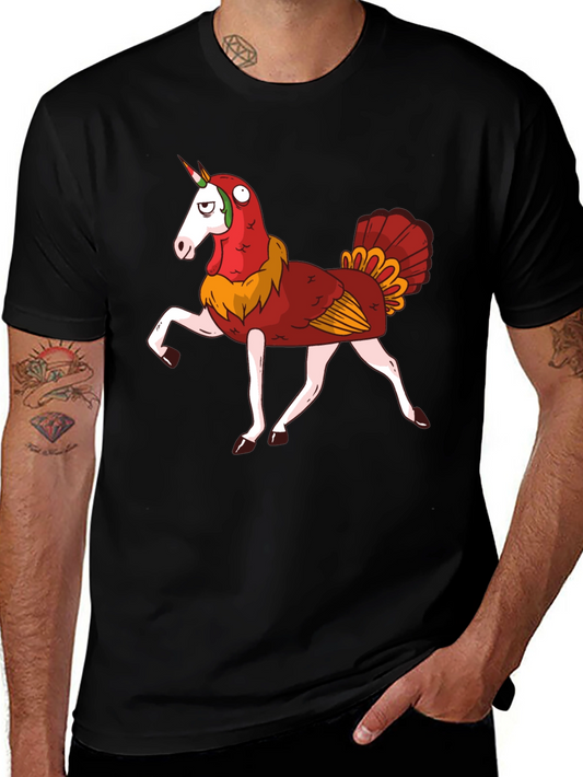 Unicorn Turkey Hybrid Graphic T-Shirt