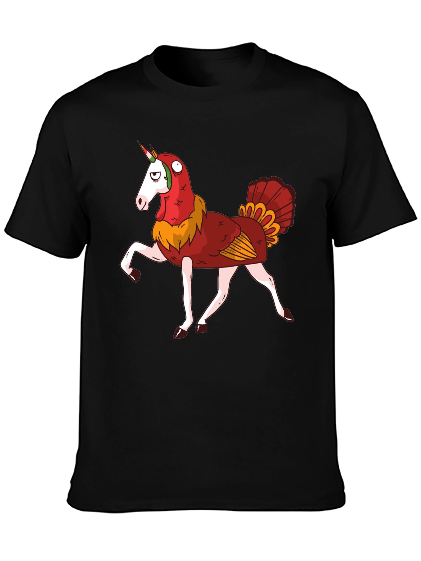 Unicorn Turkey Hybrid Graphic T-Shirt