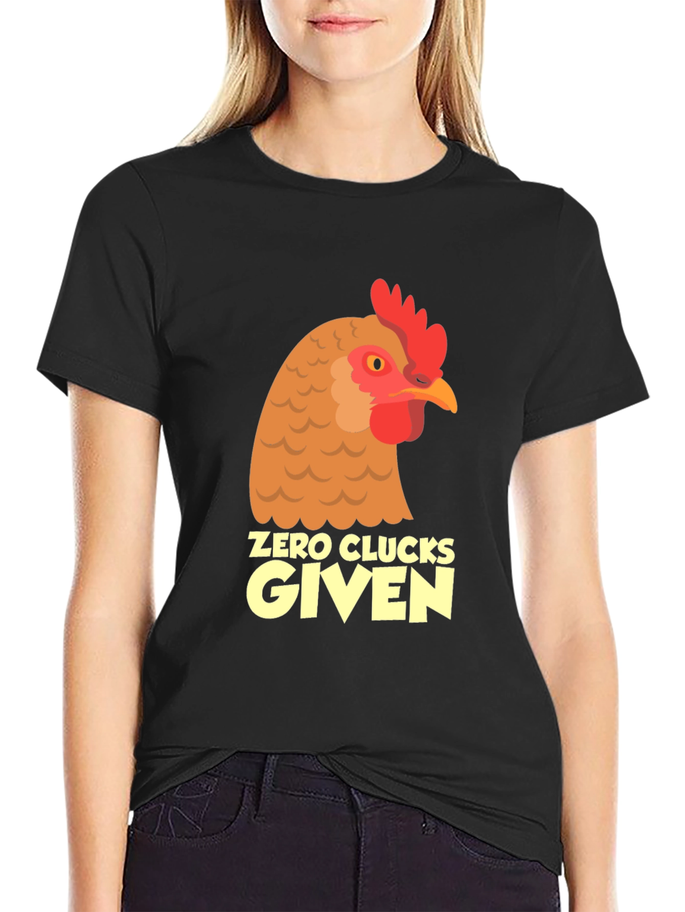 Zero Clucks Given Chicken Graphic Tee