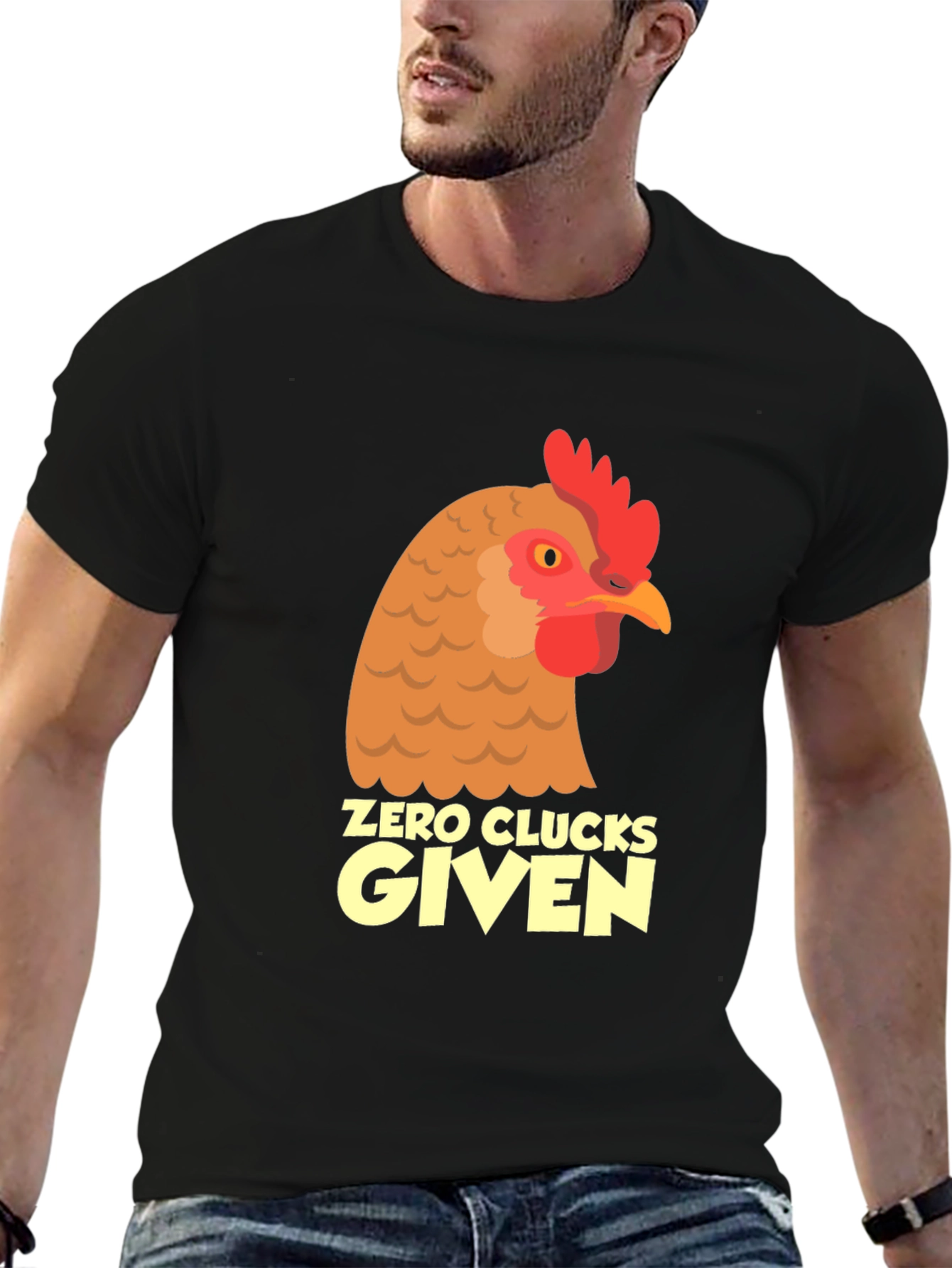 Zero Clucks Given Chicken Graphic Tee