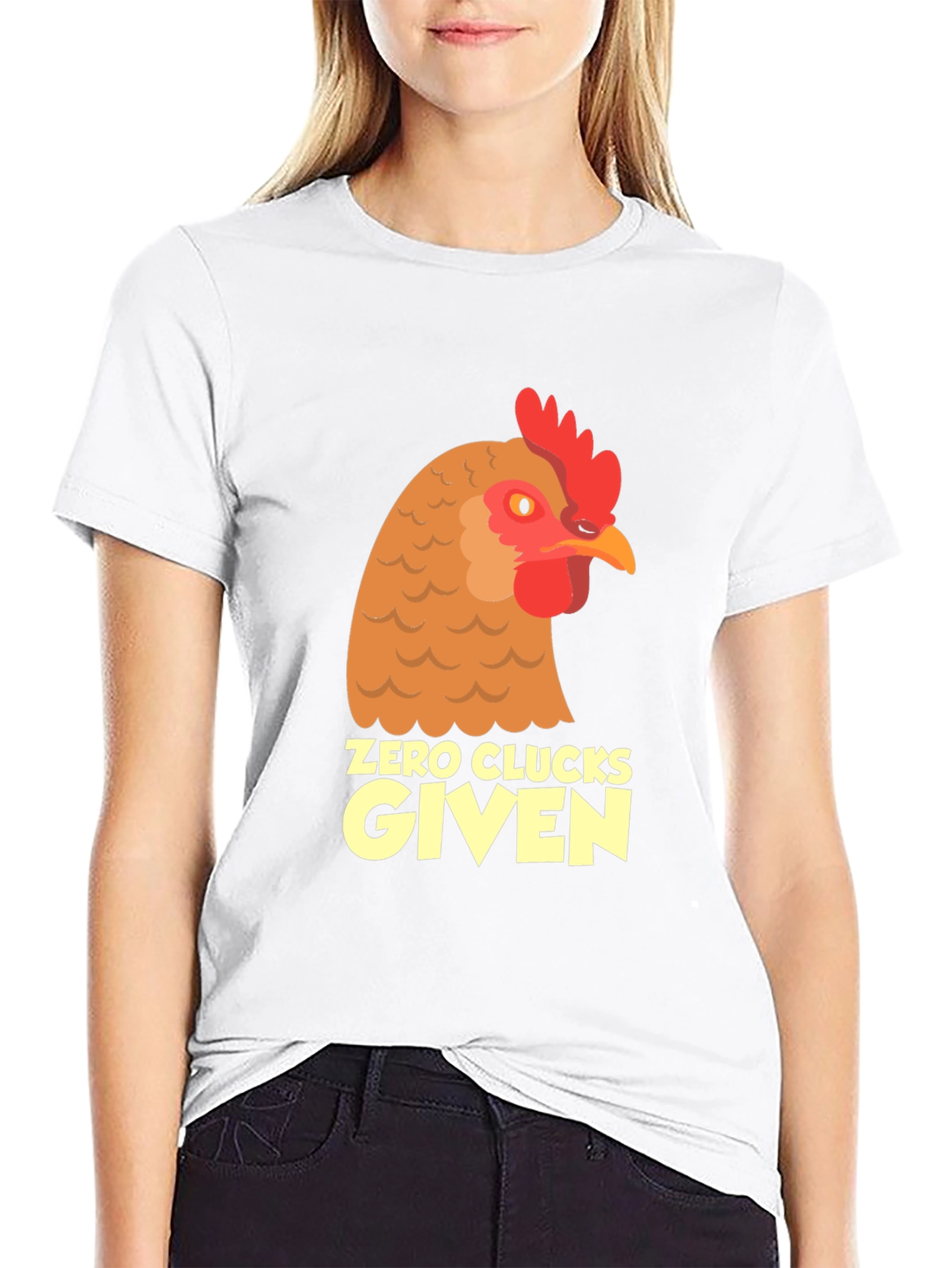 Zero Clucks Given Chicken Graphic Tee