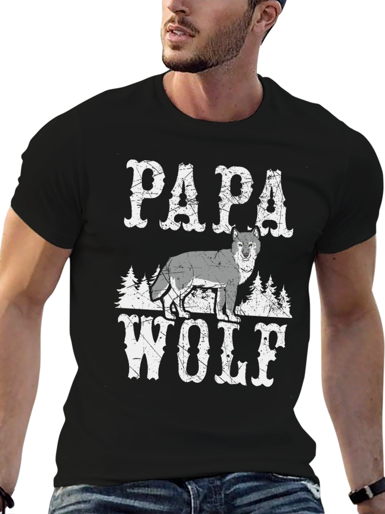 Papa Wolf Graphic Tee - Fathers Day