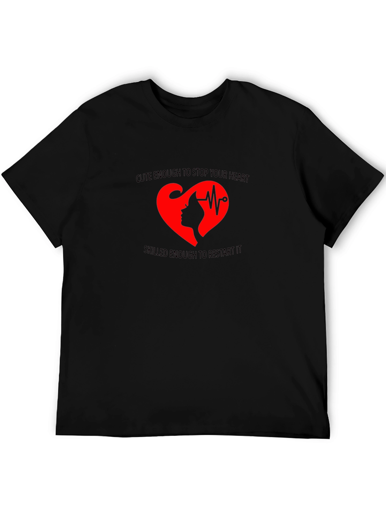 Cute Nurse Heartbeat T-Shirt - Stop & Restart Heart!