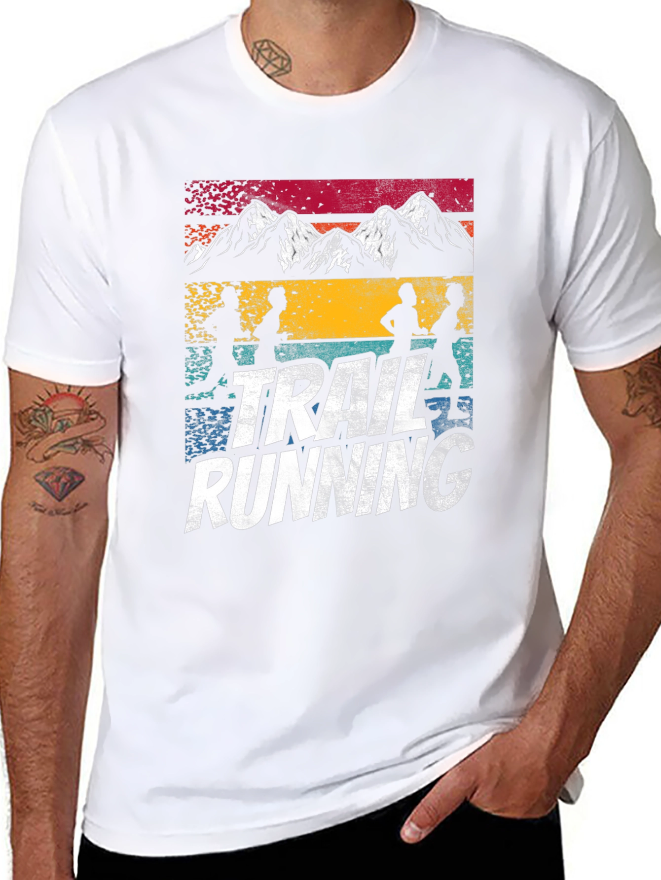 Trail Running T-Shirt - Mountain Design