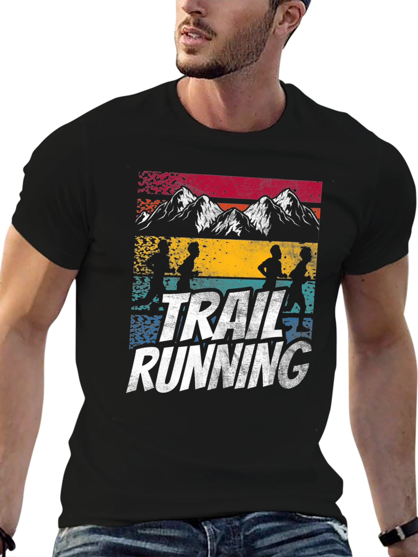 Trail Running T-Shirt - Mountain Design