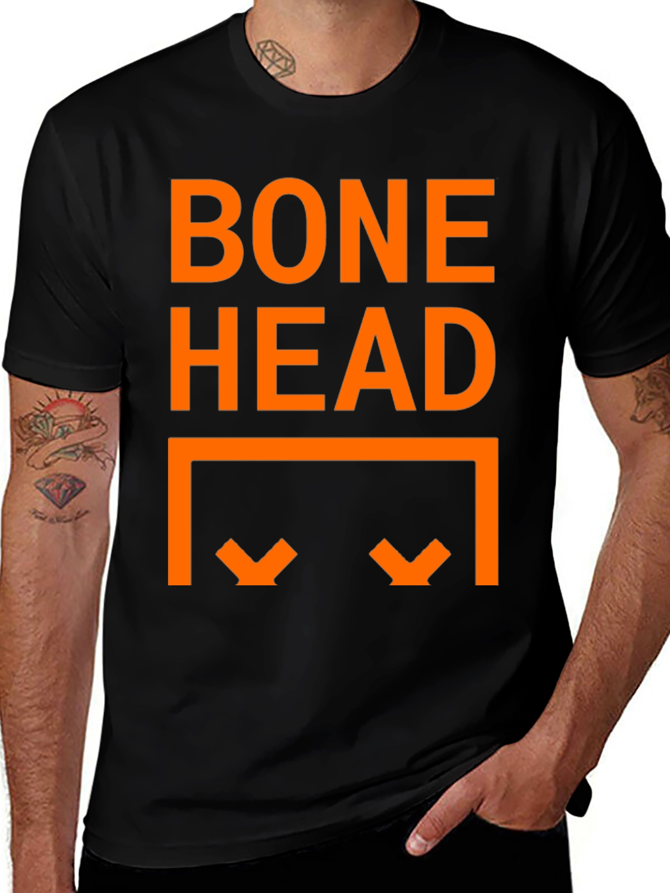 Bone Head Graphic T-Shirt - Black Tee