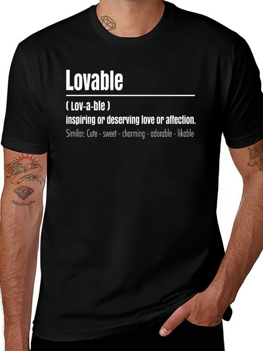 Lovable Definition Black T-Shirt