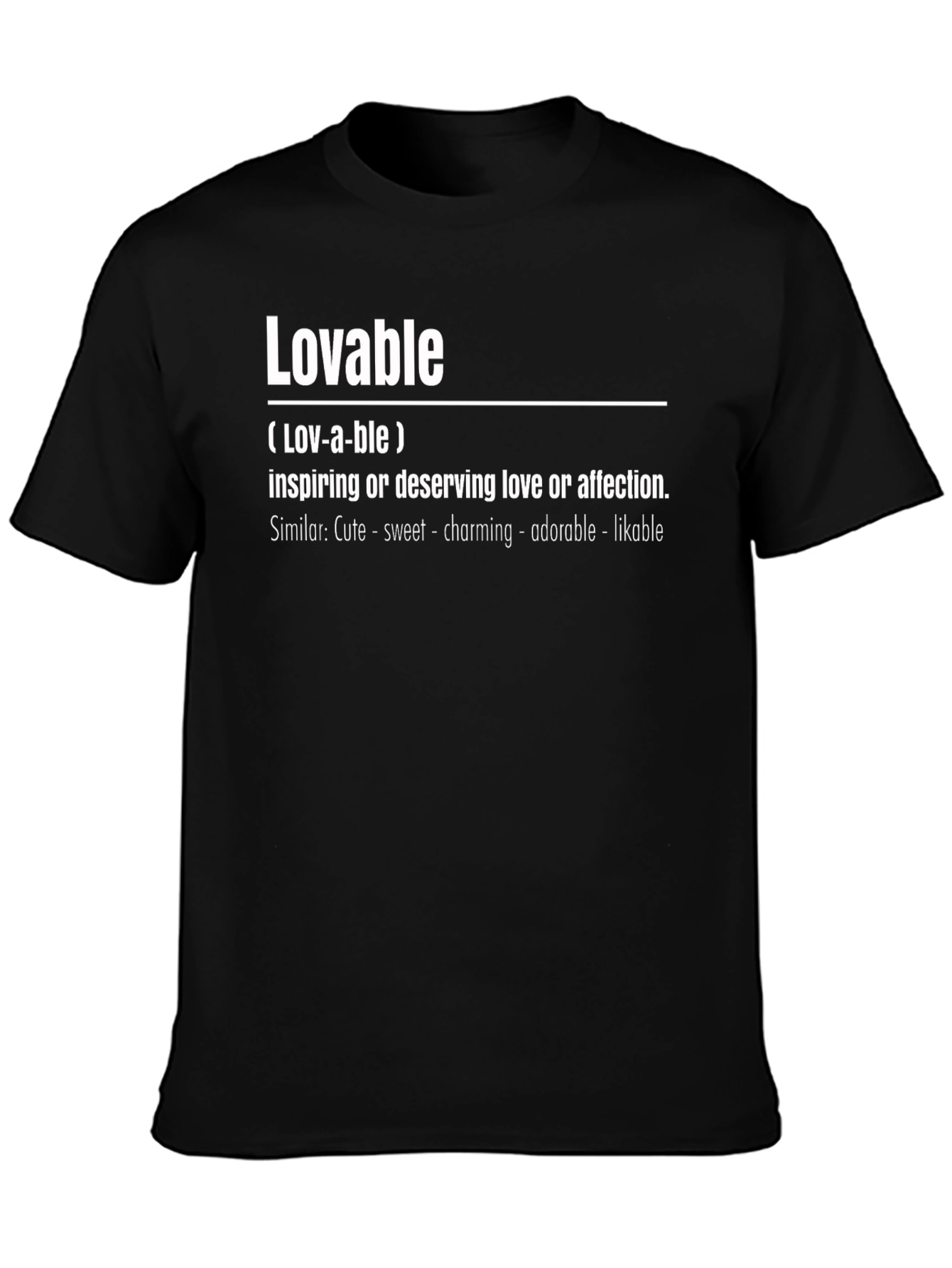 Lovable Definition Black T-Shirt