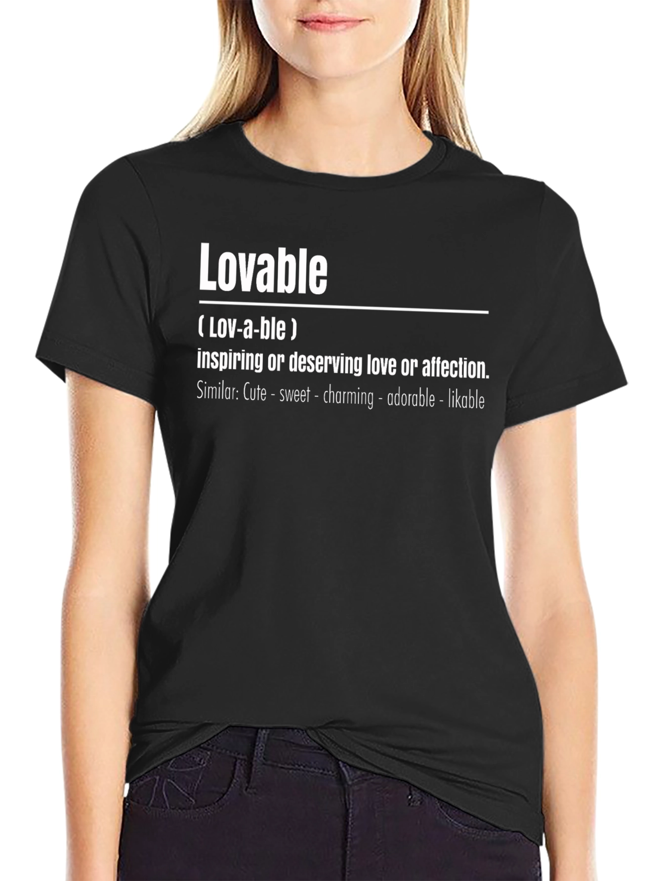 Lovable Definition Black T-Shirt