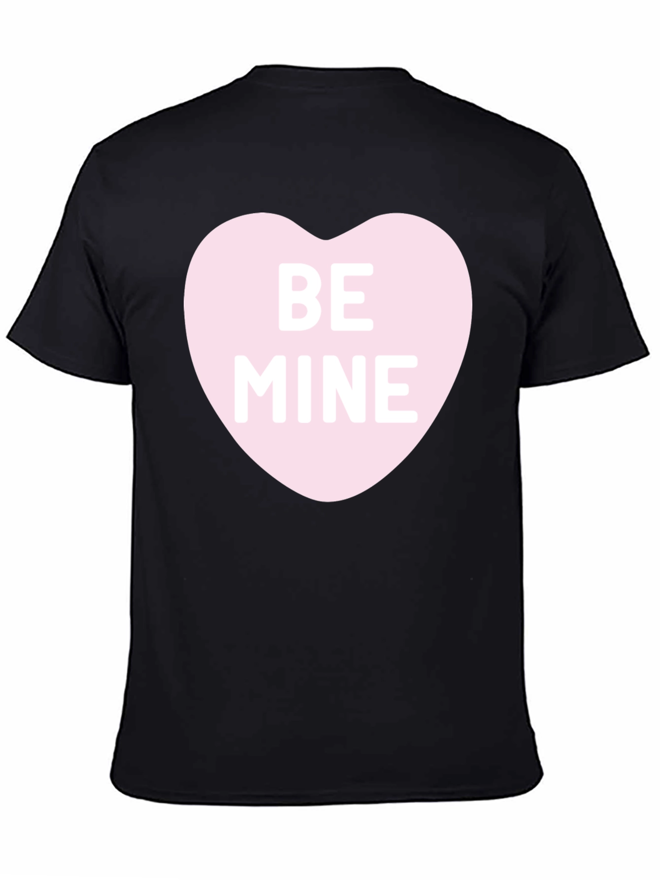 Be Mine Heart Graphic Black T-Shirt
