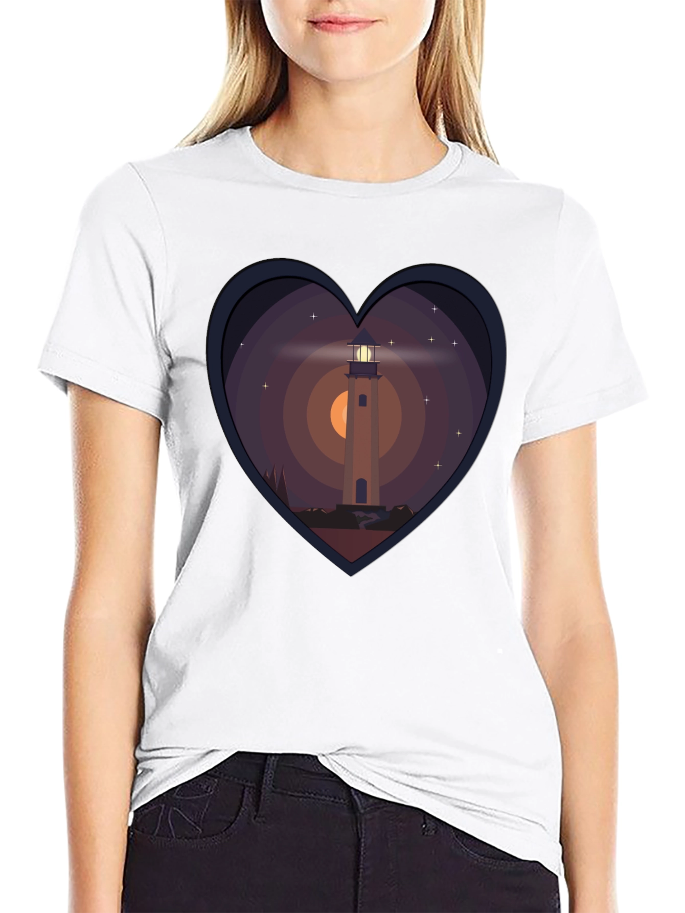 Lighthouse Heart Graphic Tee