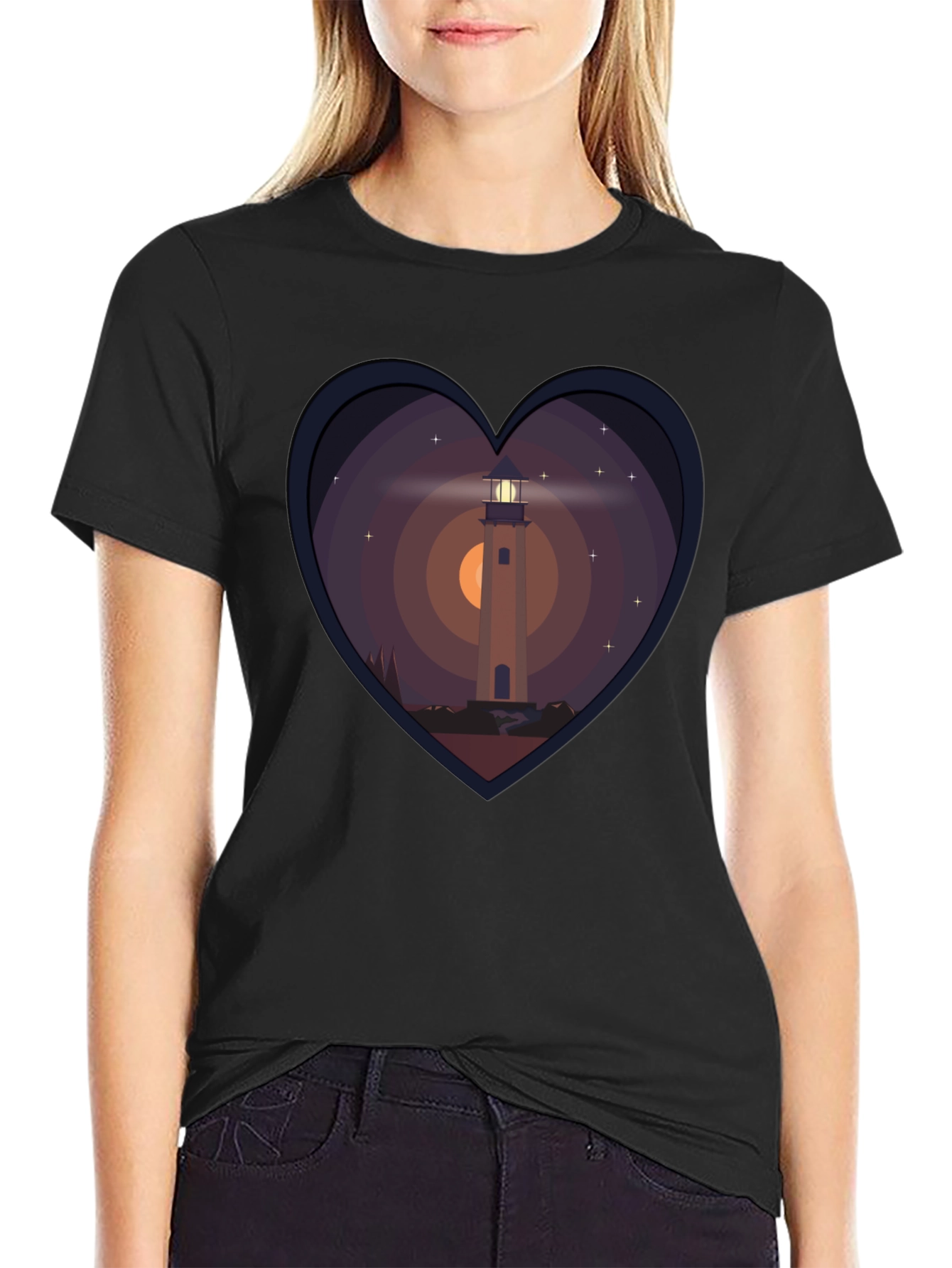 Lighthouse Heart Graphic Tee