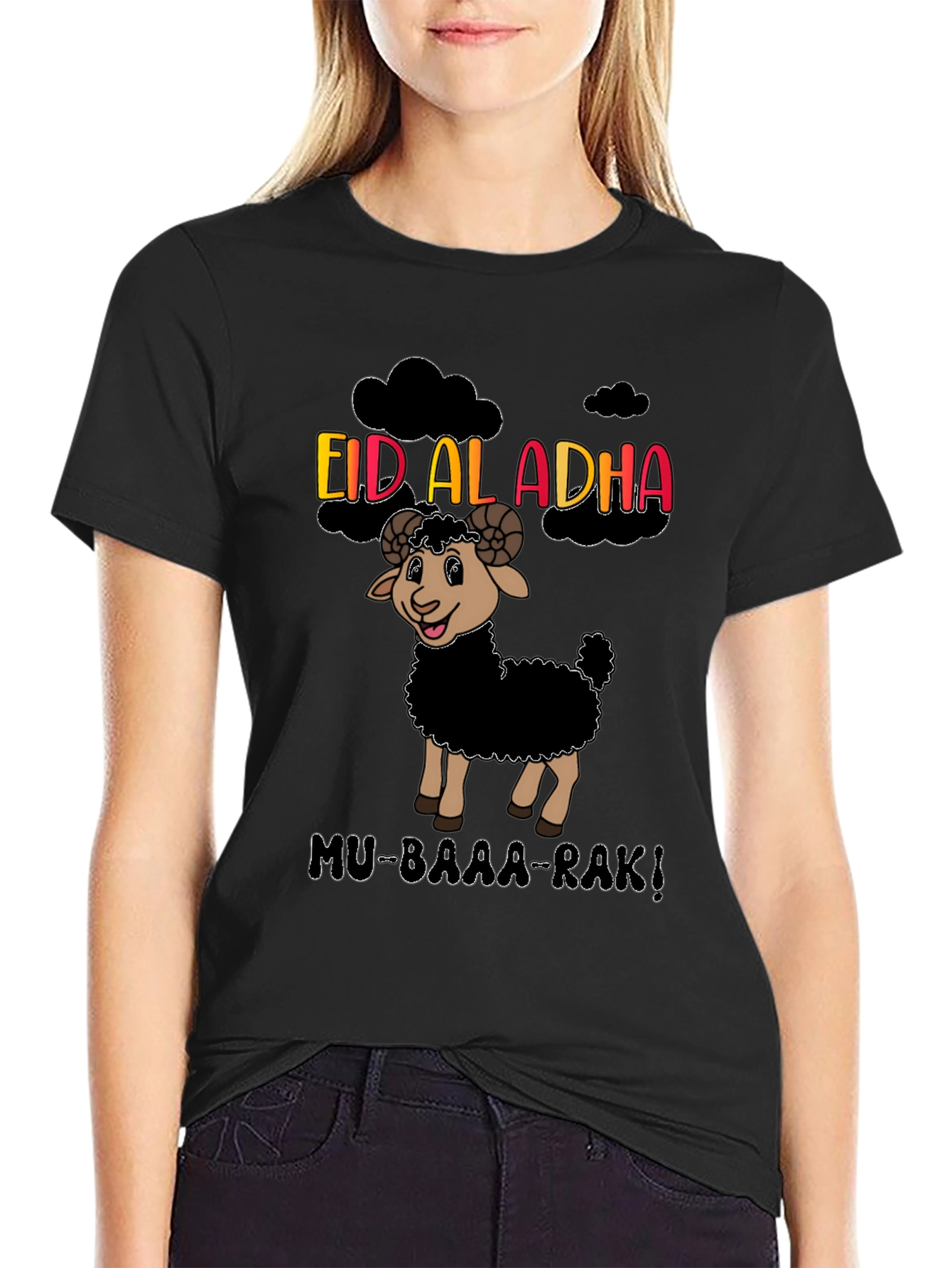 Eid Al Adha Mens Graphic Tee - Celebration Sheep