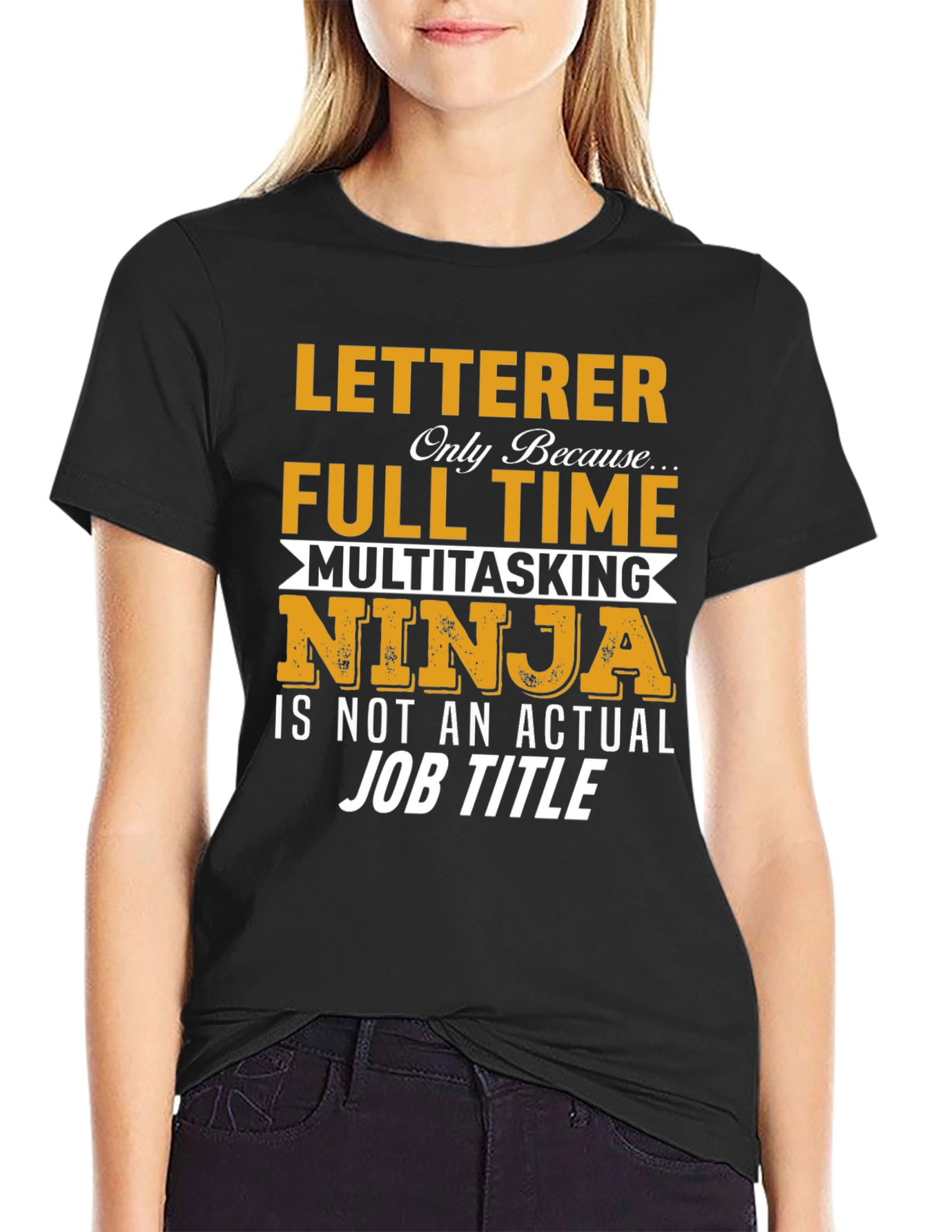 Letterer Ninja T-Shirt - Funny Job Title Tee