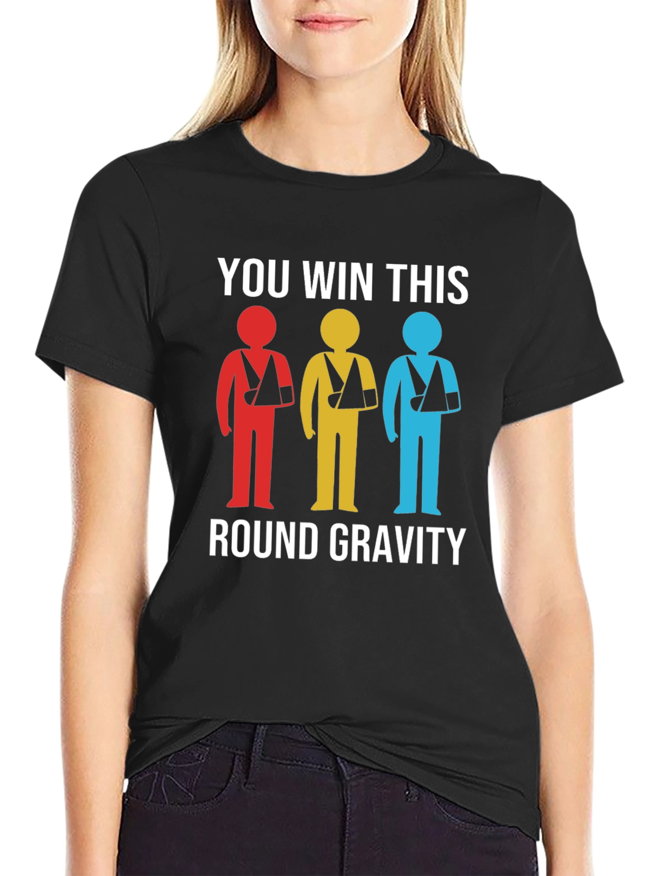 Gravity Wins Broken Arm T-Shirt