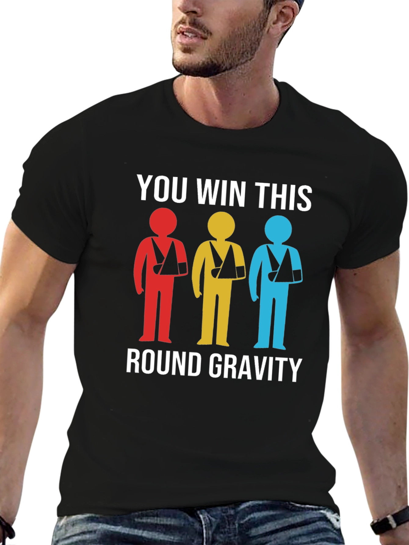 Gravity Wins Broken Arm T-Shirt