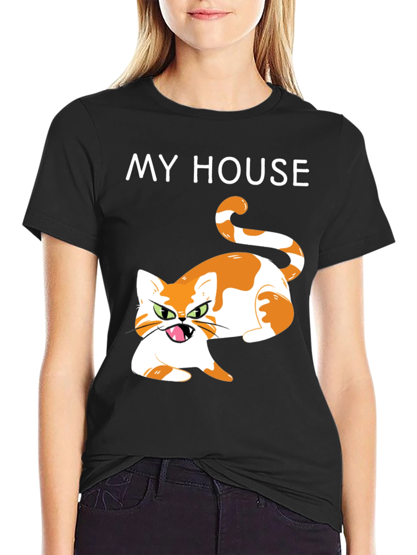 My House Cat Graphic T-Shirt - Novelty Tee