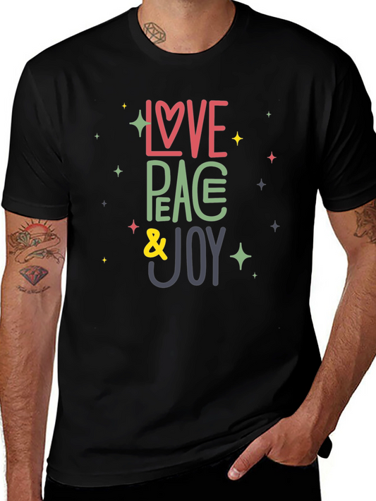 Love Peace Joy Graphic Tee - Stylish Comfort