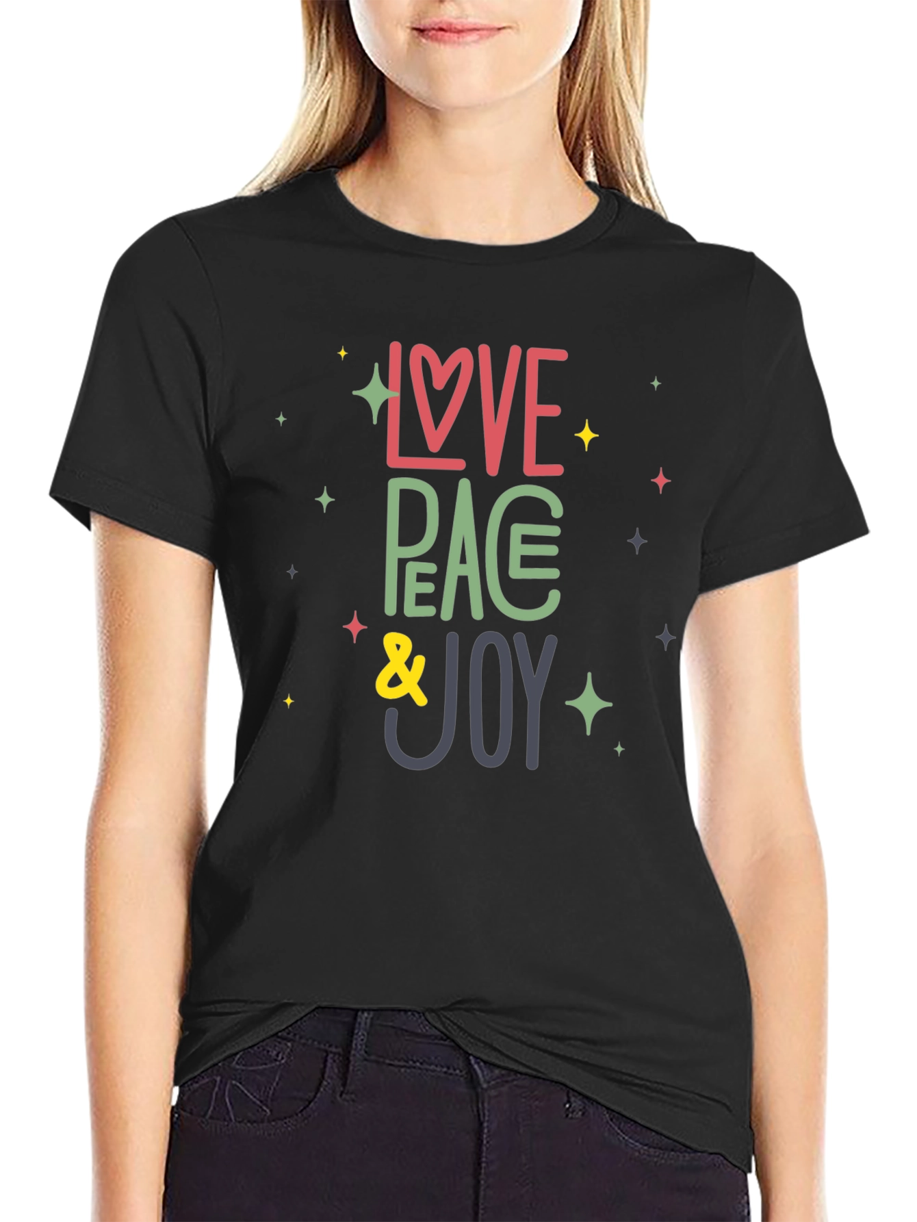 Love Peace Joy Graphic Tee - Stylish Comfort