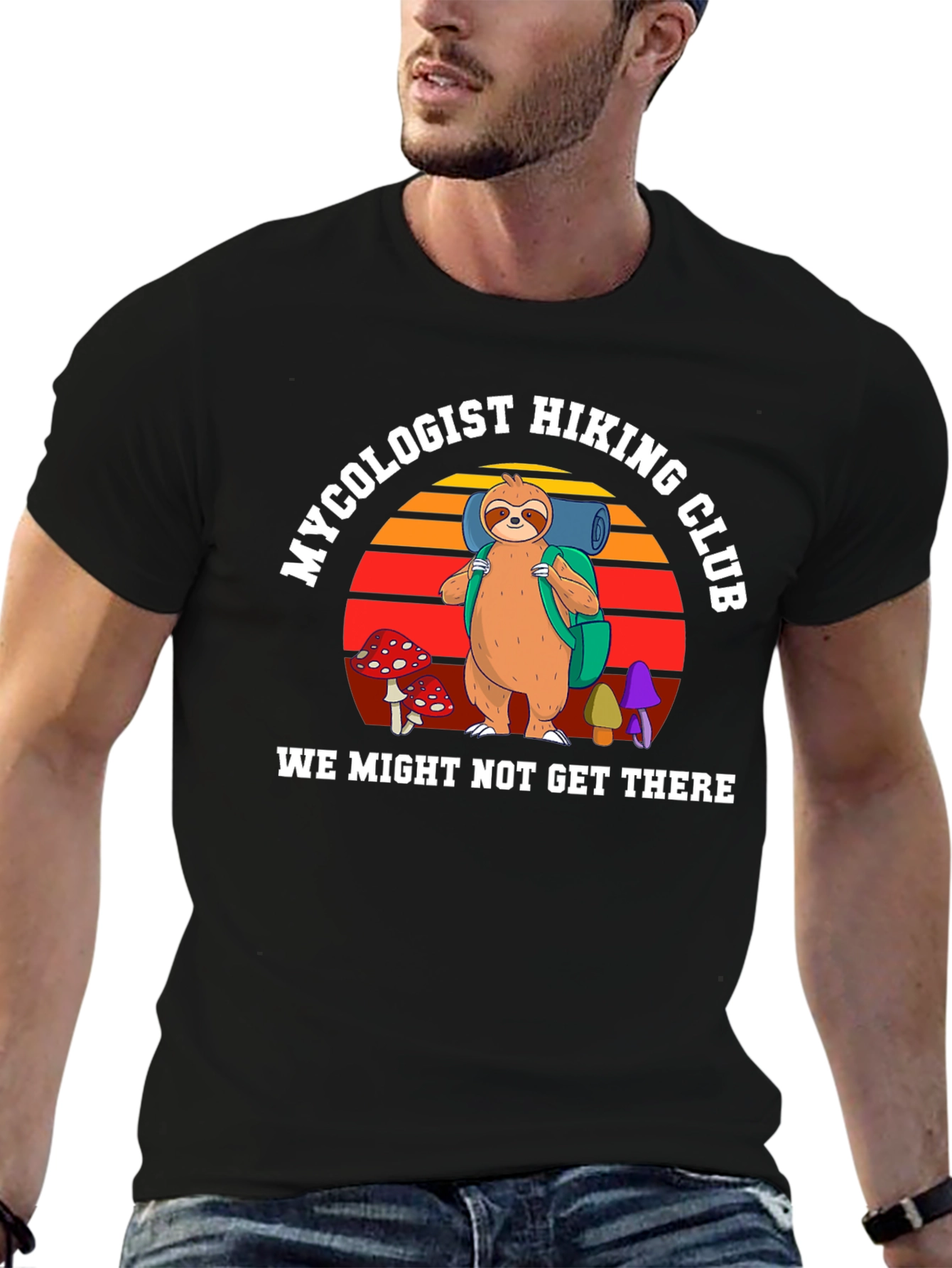 Mycologist Hiking Club Sloth Graphic Tee