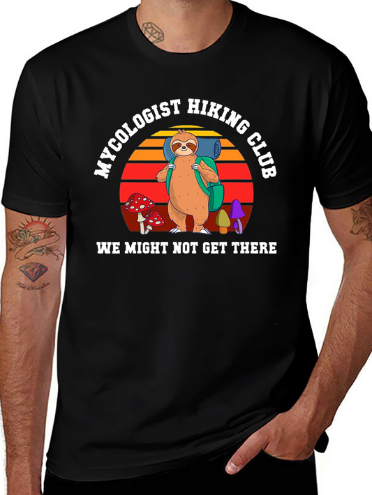 Mycologist Hiking Club Sloth Graphic Tee